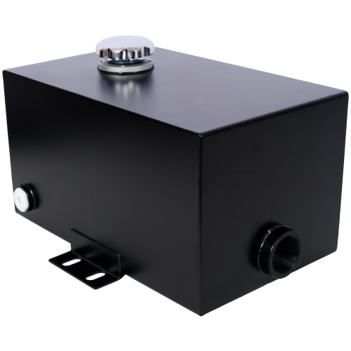 5 Gallon 14 Gauge Steel Hydraulic Fluid Reservoir Tank with Inlet 1-1/2" FNPT and Outlet 3/4" FNPT, Integral Mounting Foot On Each End, Black、、eastwooduniform