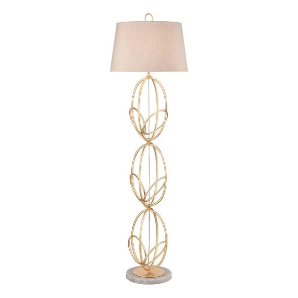 Morely 63 Tall 3-Way 1-Light Gold Metal Floor Lamp、mySite、g9winljtr