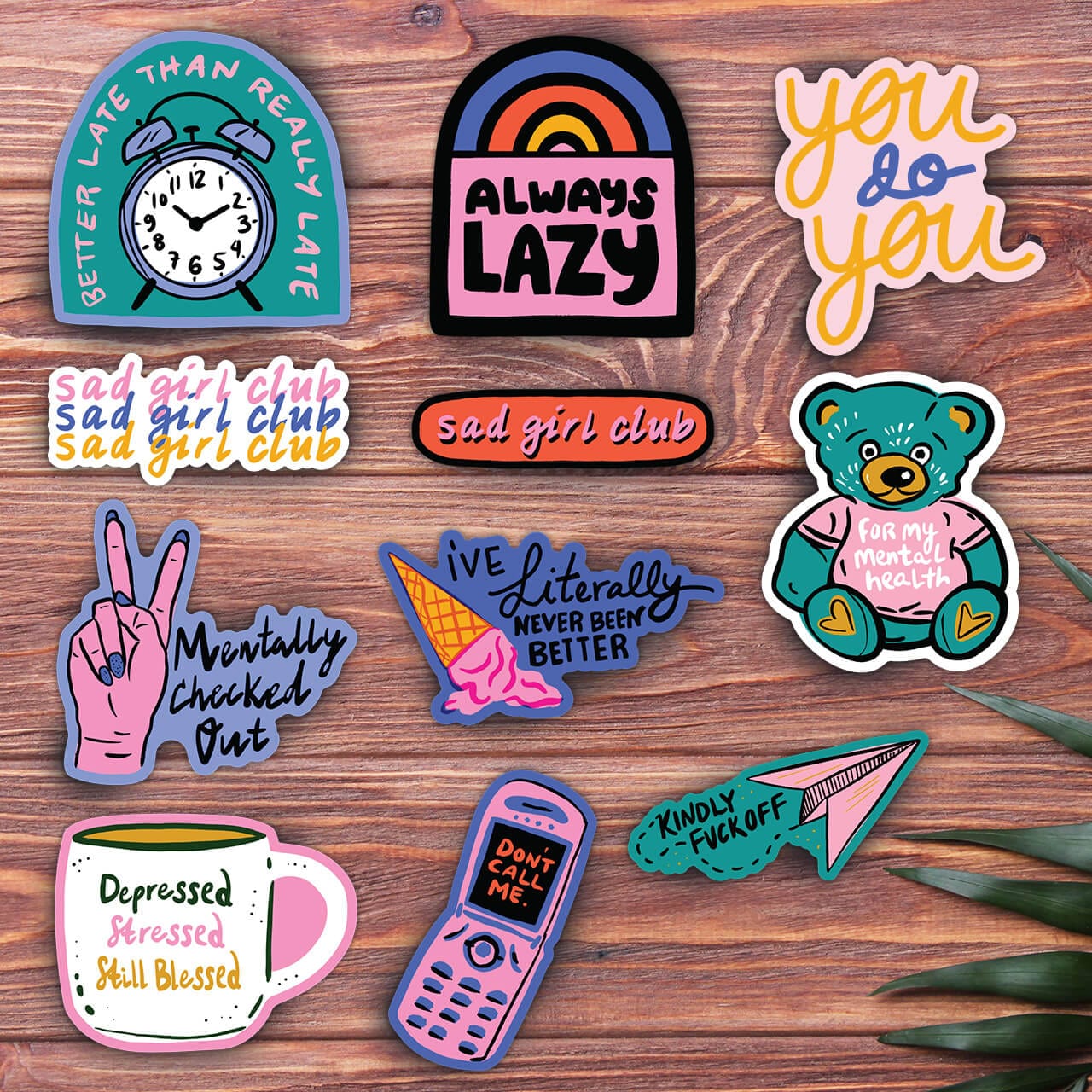  Stressed but blessed sticker 11 pack、mySite、ghnorth