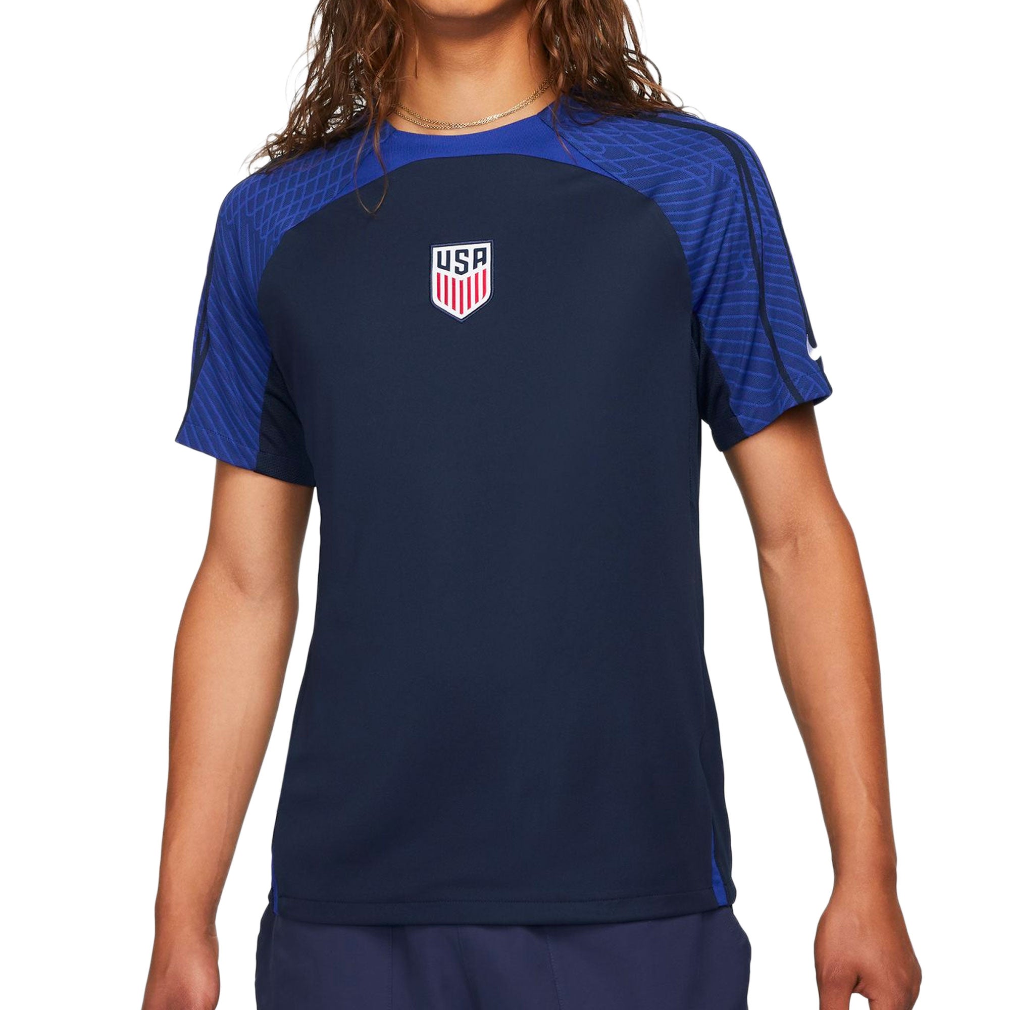 Nike Men's USA 2022/23 Strike Jersey Obsidian/White、mySite、noshort