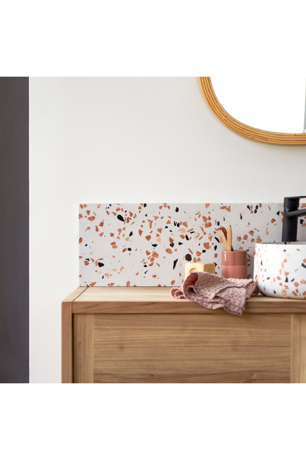 Brown Premium Terrazzo Backsplash | Tikamoon Ava、mySite、neckold