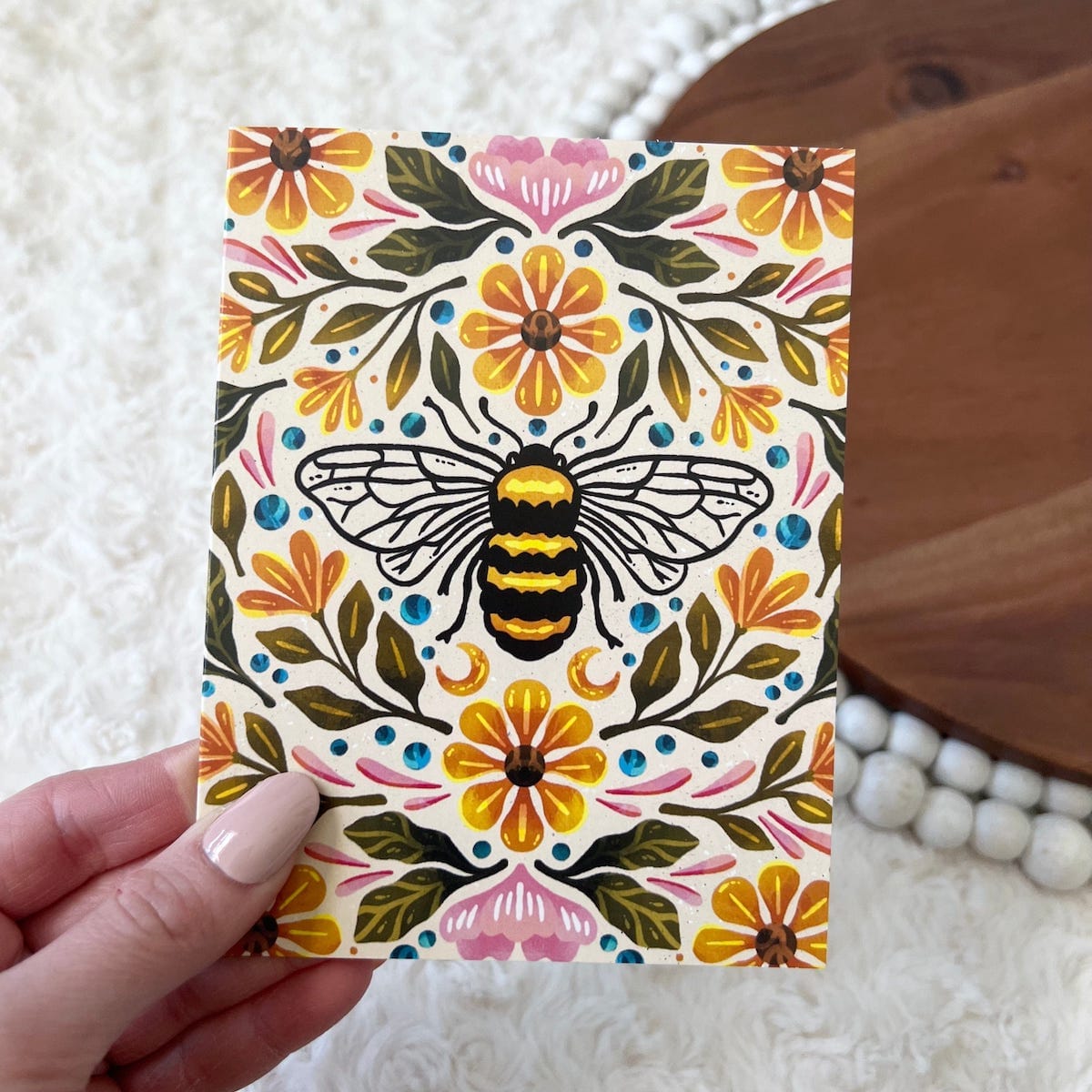  Bee & Floral Greeting Card、mySite、ghnorth