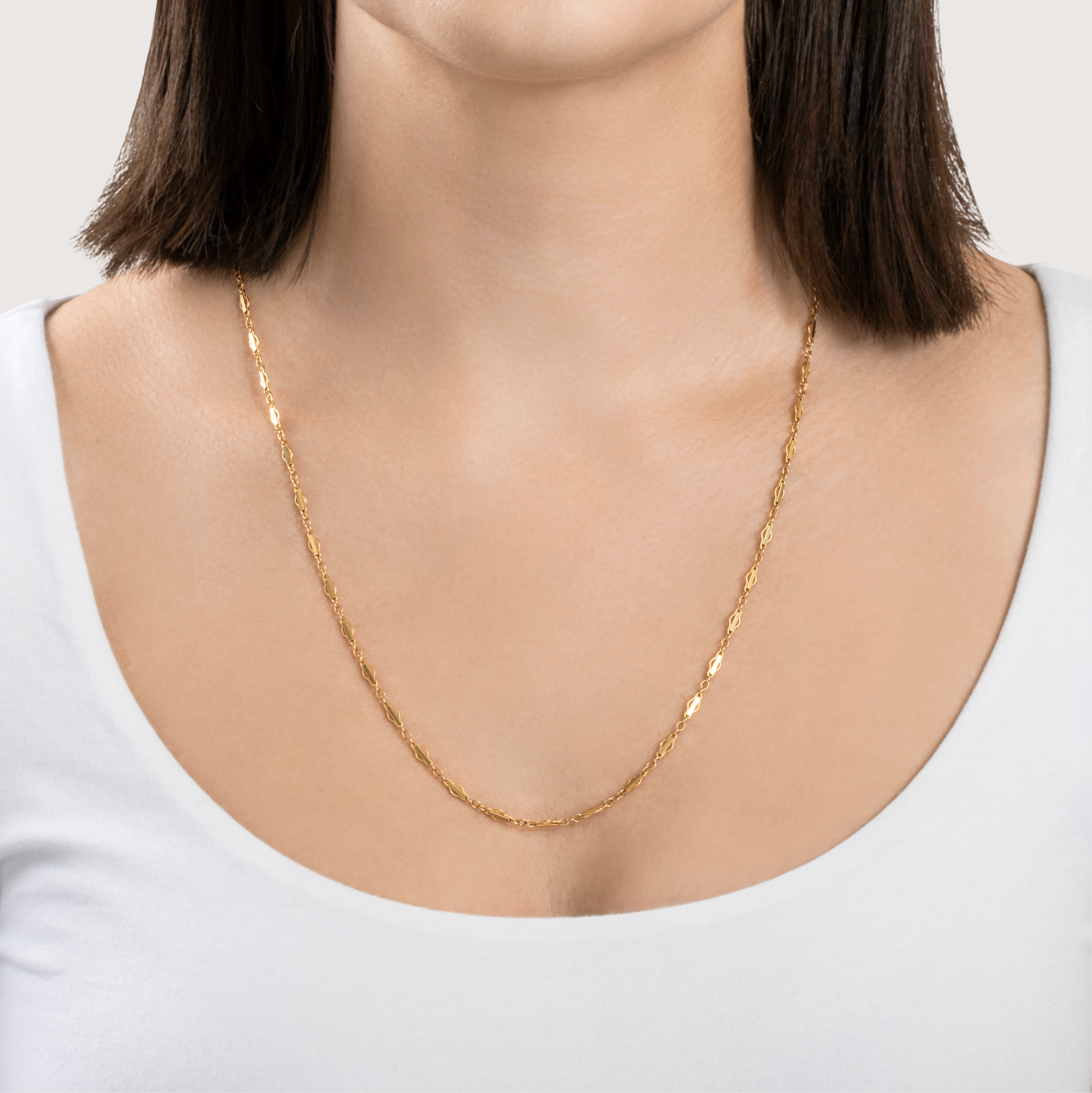 Vintage 14k Yellow Gold Lovely Openwork Link Necklace 24、mySite、hinf8tx79