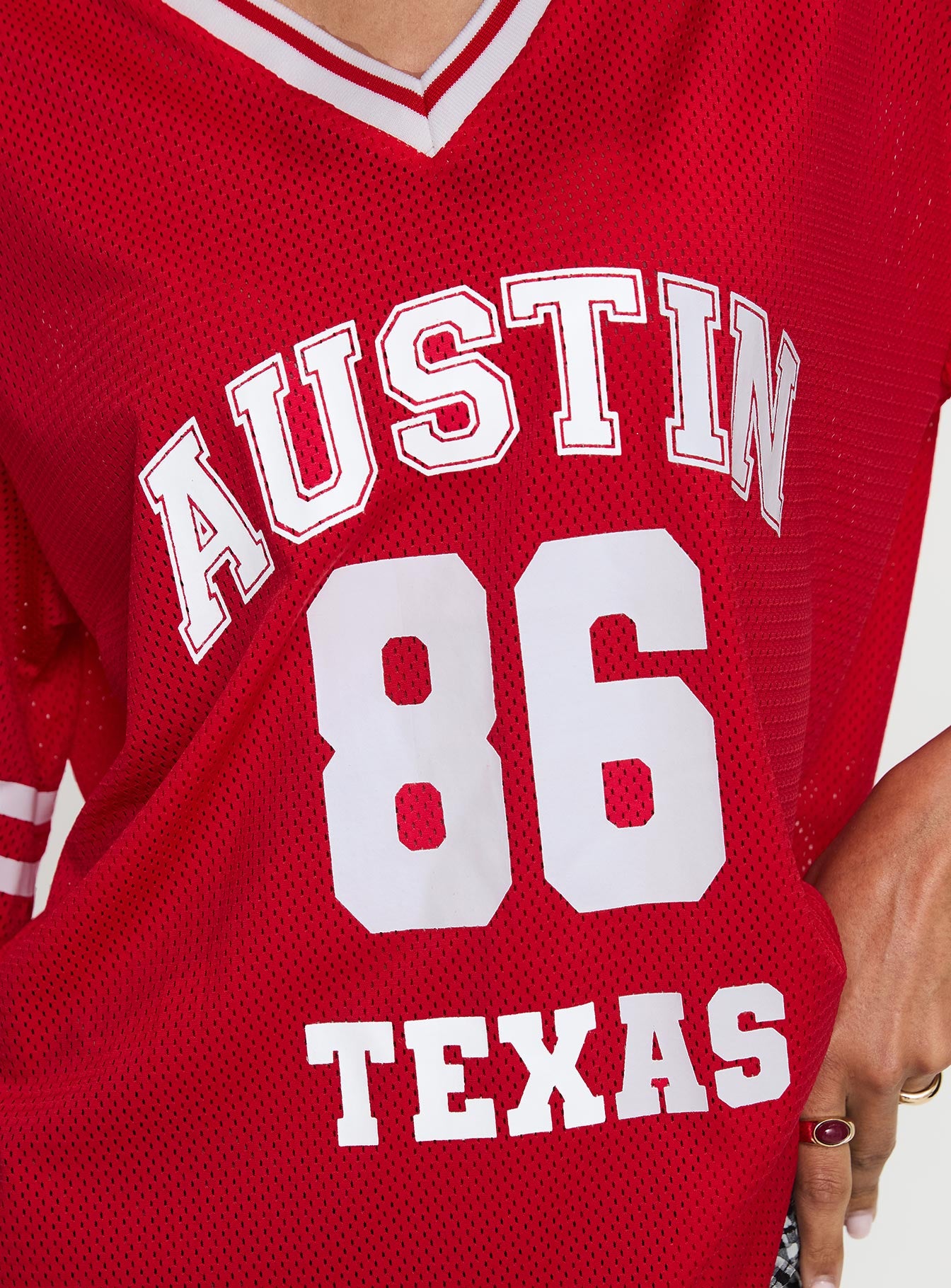 Austin Texas Sports Jersey Top Red、mySite、solidvoid