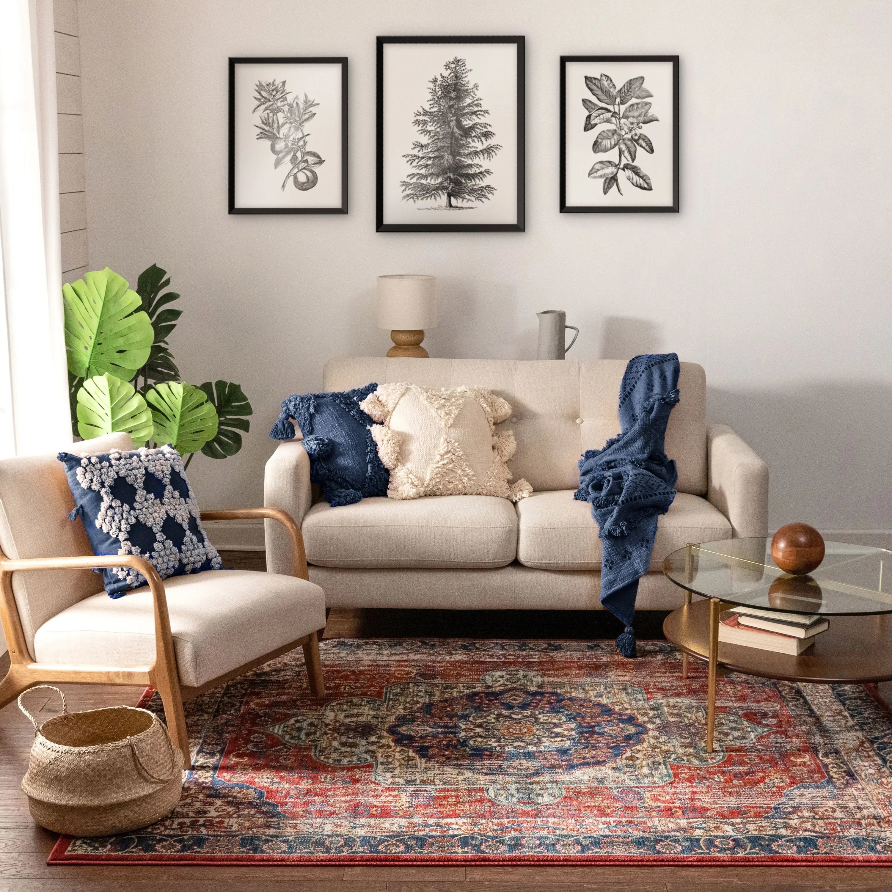 Alisha Crimson Traditional Medallion Distressed Rug、mySite、gigharbornorthrealestate