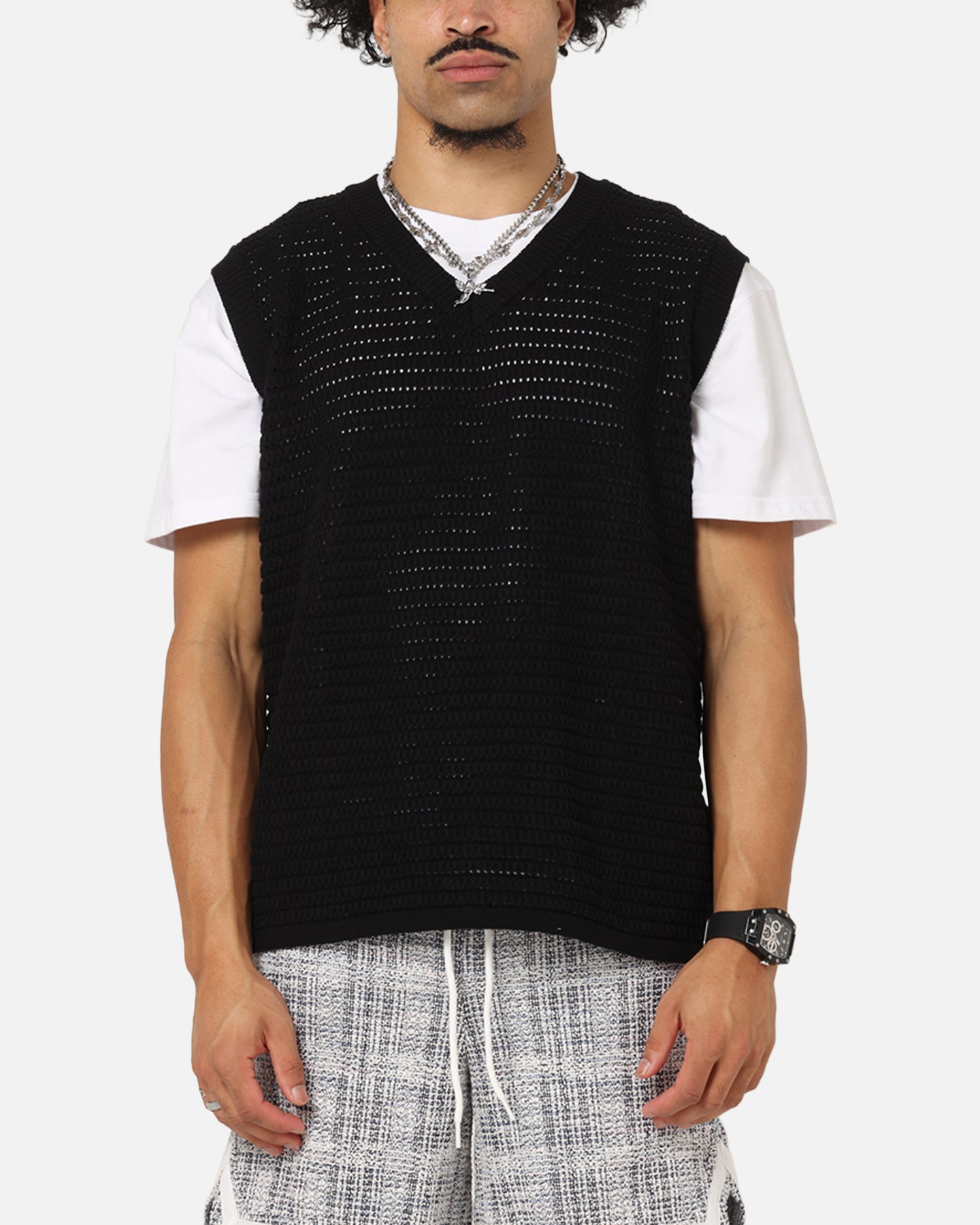 XXIII Open Knit Vest Black、mySite、zt4zffjzw