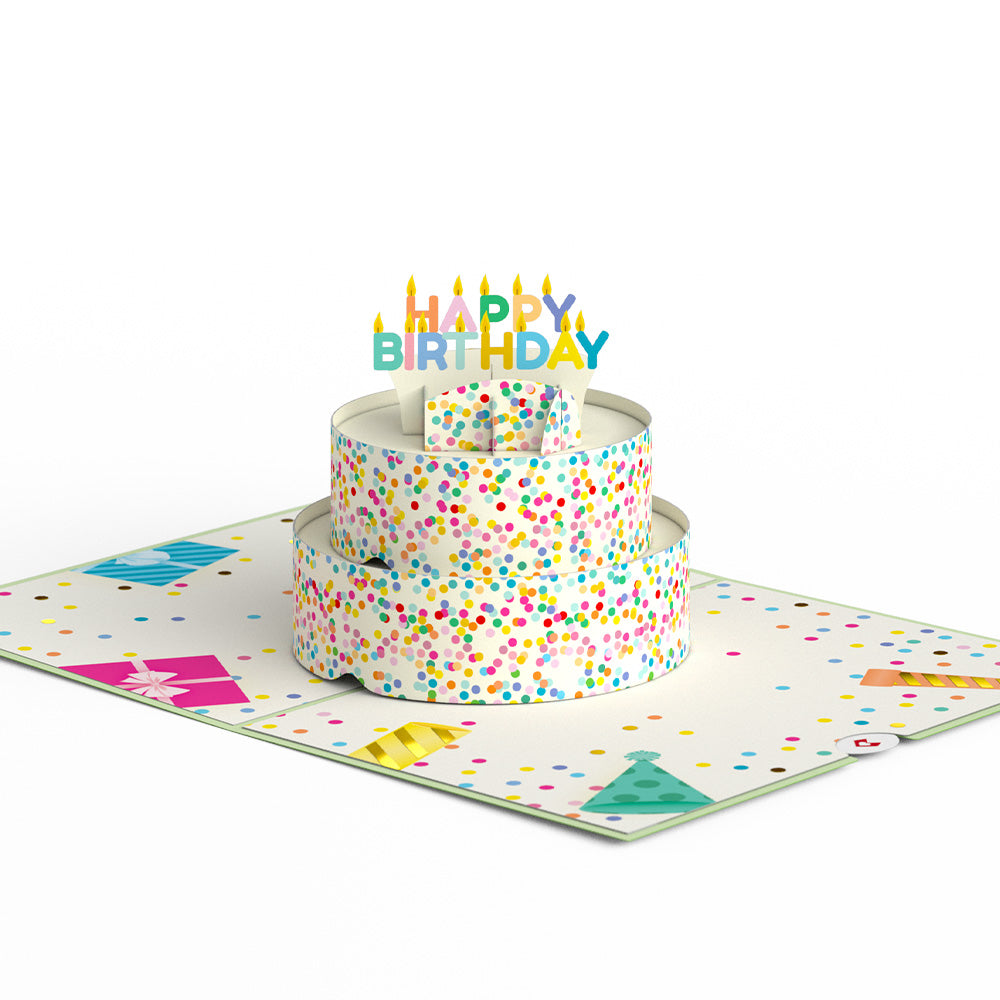 Sprinkles Birthday Cake Pop-Up Card、mySite、solidvoid
