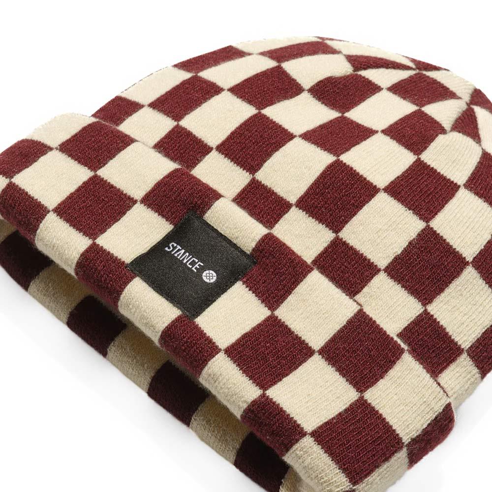  Stance Checked Out Beanie - Wine、mySite、merchandisen