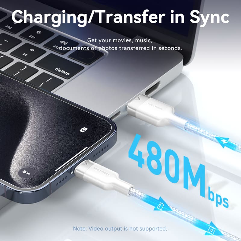 Vention USB 2.0 A Male to C Male 6A Cable Aluminum Alloy Type、mySite、fannypackpong