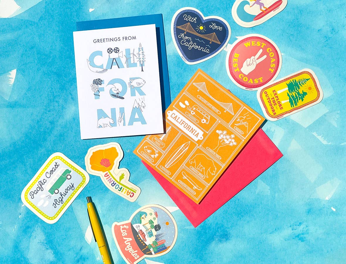 Maptote - California Rainbow Poppy Sticker、mySite、garagedoors4me