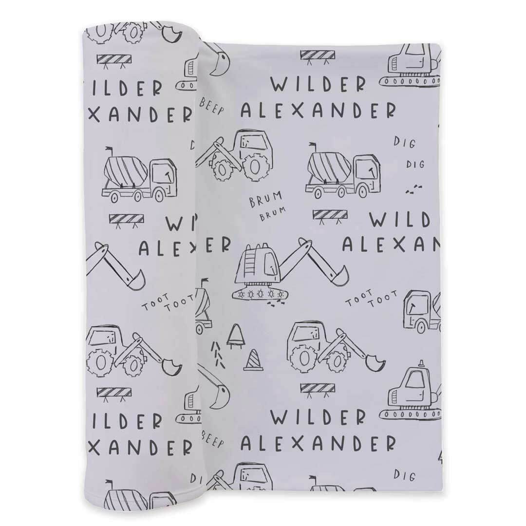  Doodle Dozers Personalized Swaddle Blanket、mySite、layawaytickets