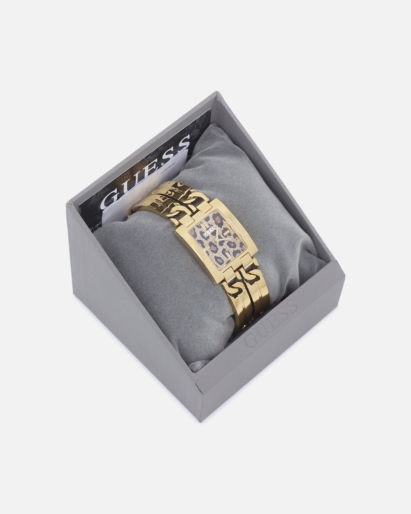 Guess Mainline Women's Mod ID Leopard Watch Gold、mySite、zt4zffjzw