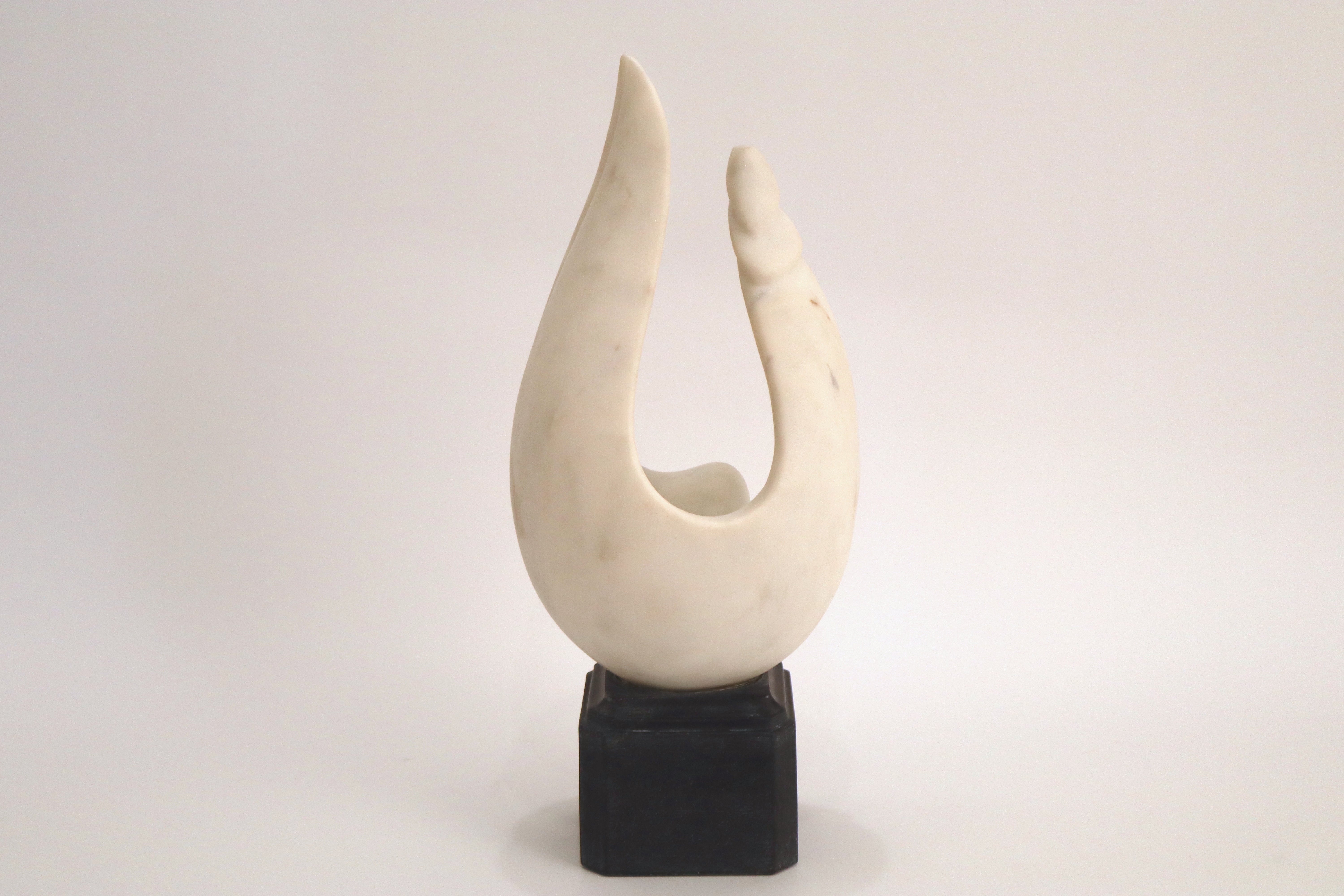 Conch Shell - White and Black Marble (42 cm)、mySite、topwebapps