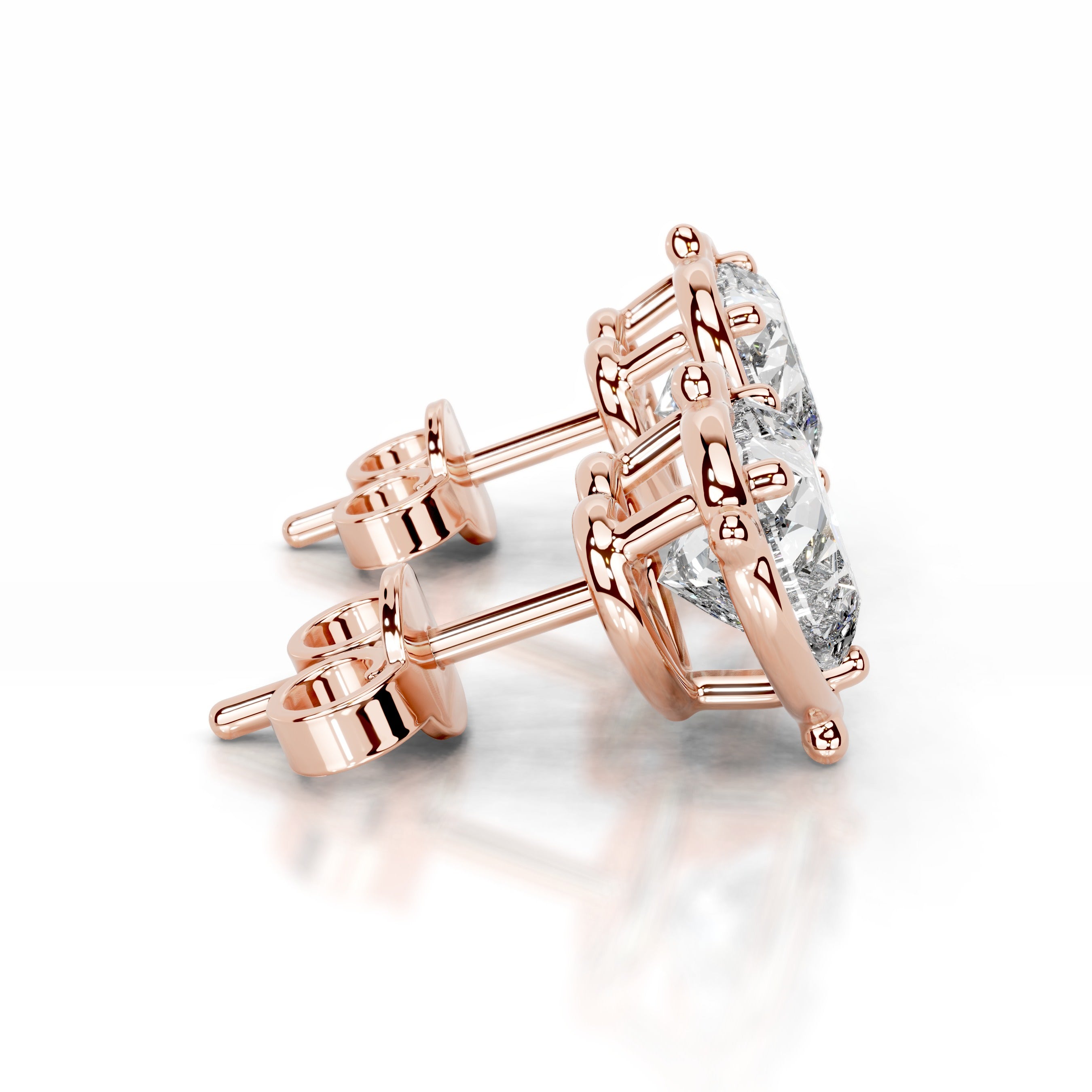 Rooted in Love Lab Grown Diamond Earrings - 14K Rose Gold、mySite、hinf8tx79