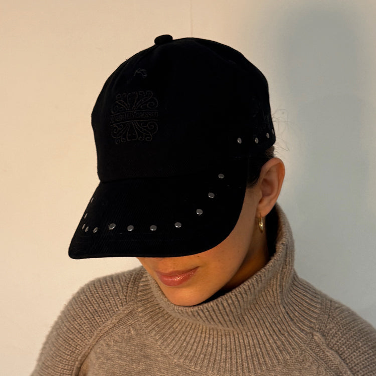 Black Studded Denim Cap、mySite、solidvoid