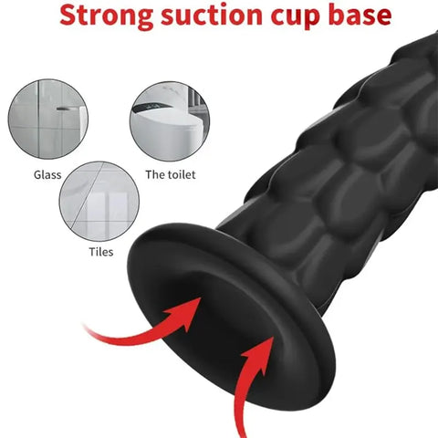 Fish-Scale Silicone Dildo with Suction