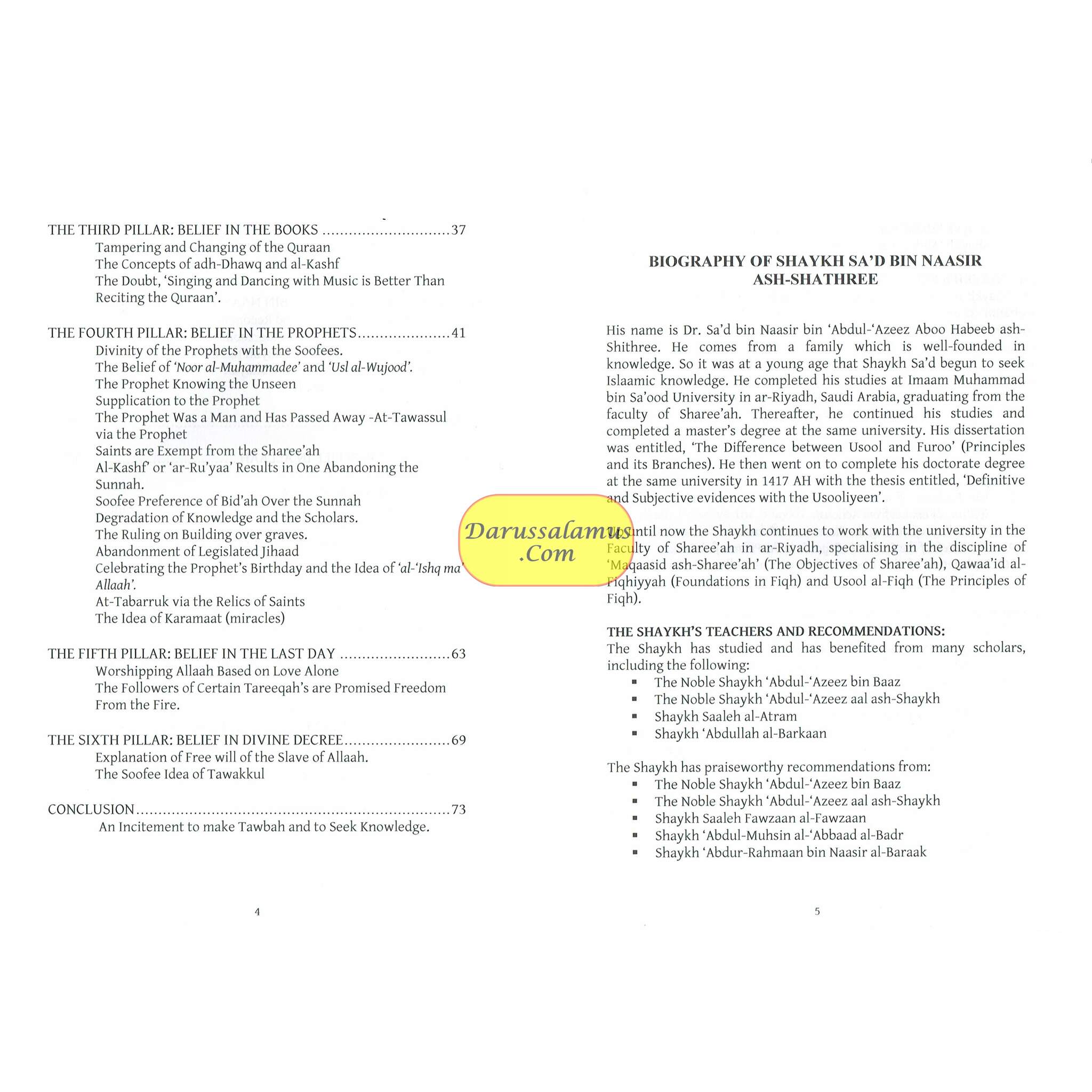 A Comparison Between The Beliefs of The Soofees & Ahl Sunnah in Regards to Pillars of Emaan By Shaikh Sa’d al-Shathree、mySite、topwebapps
