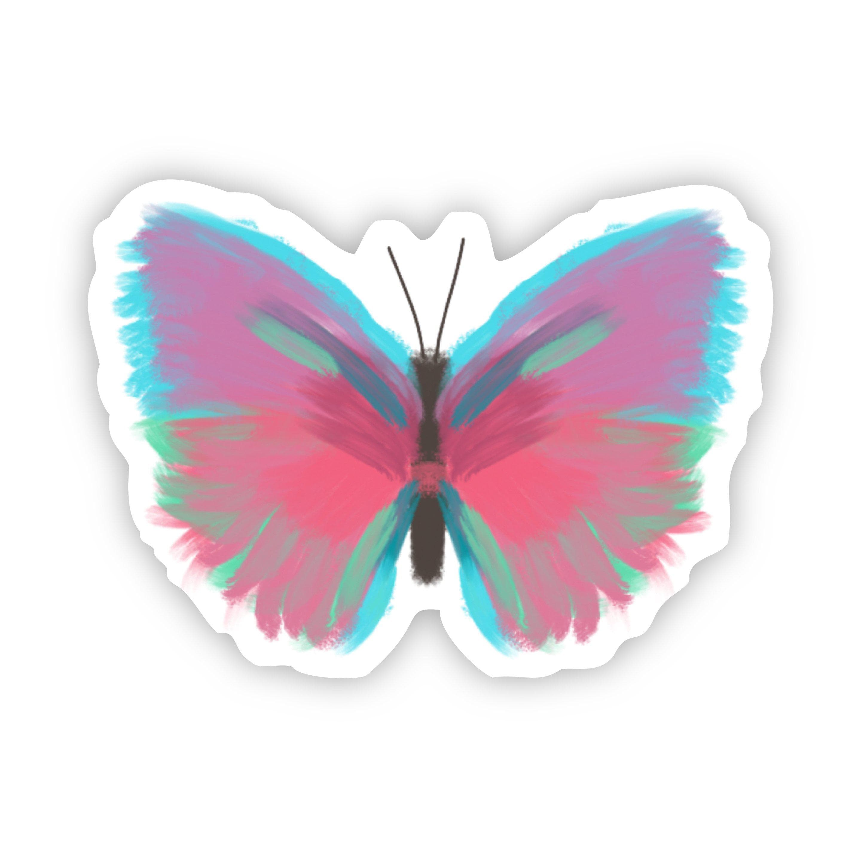  Butterfly Multicolor Painting Sticker、mySite、elrpsem3k