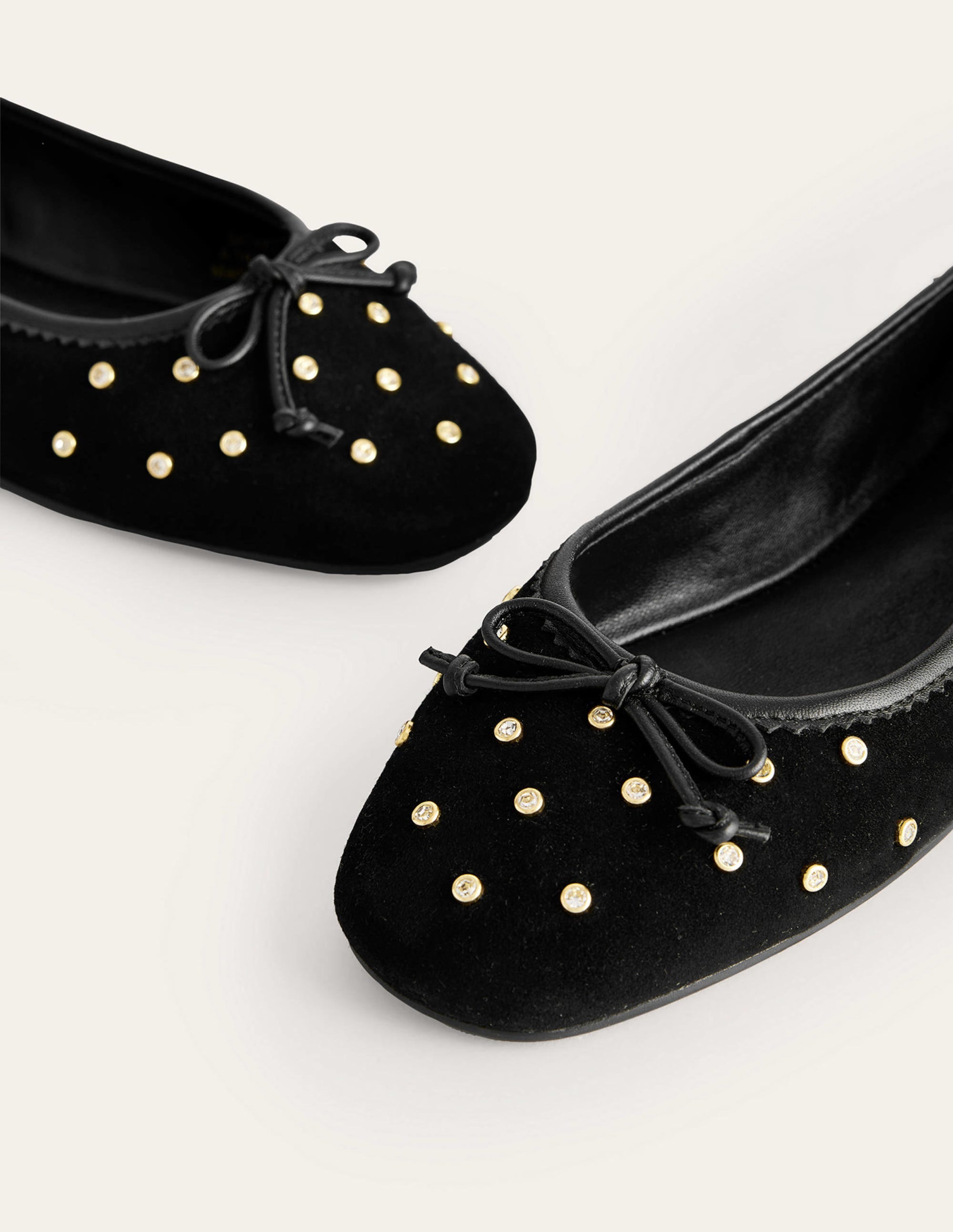  Kitty Flexi Sole Ballet Pumps-Crystal Black Suede、mySite、ashleygrahame