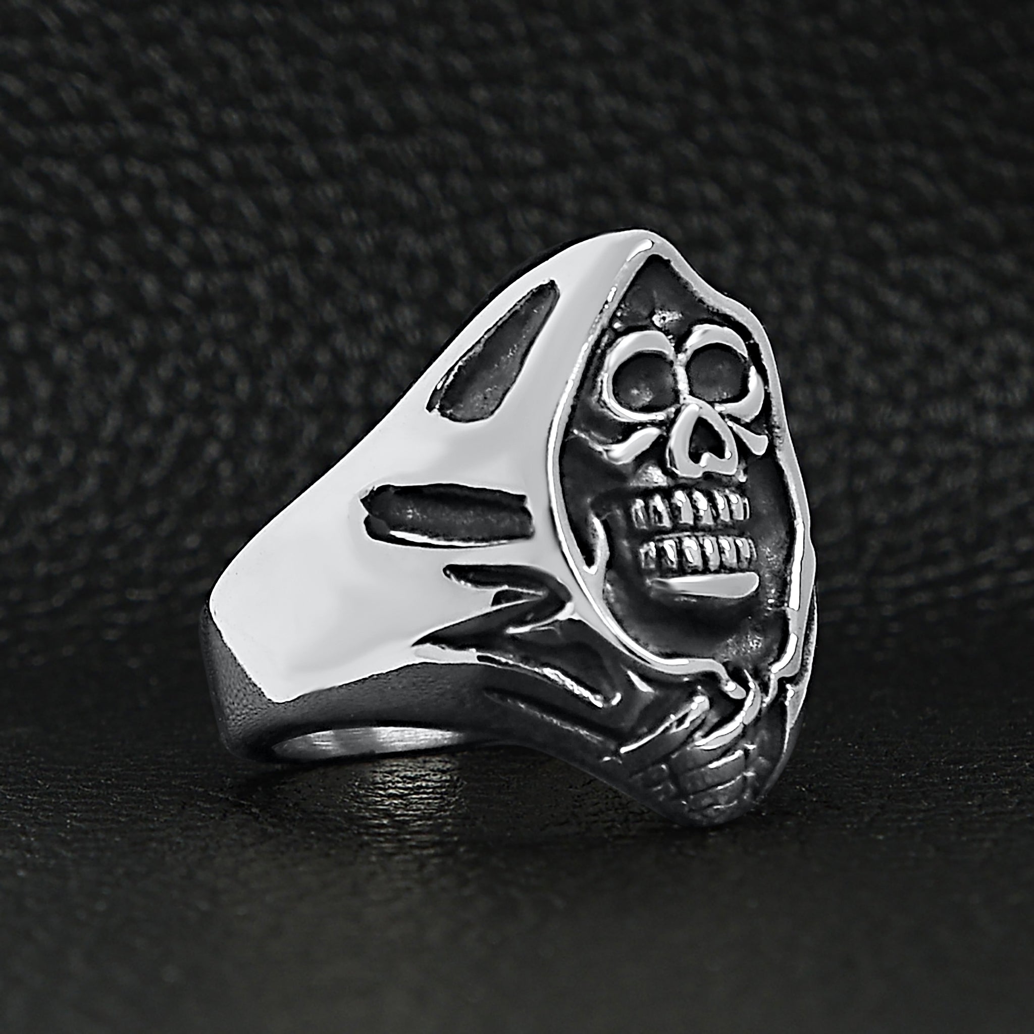 Stainless Steel Grim Reaper Skull Ring / SCR4015、mySite、dreamappss