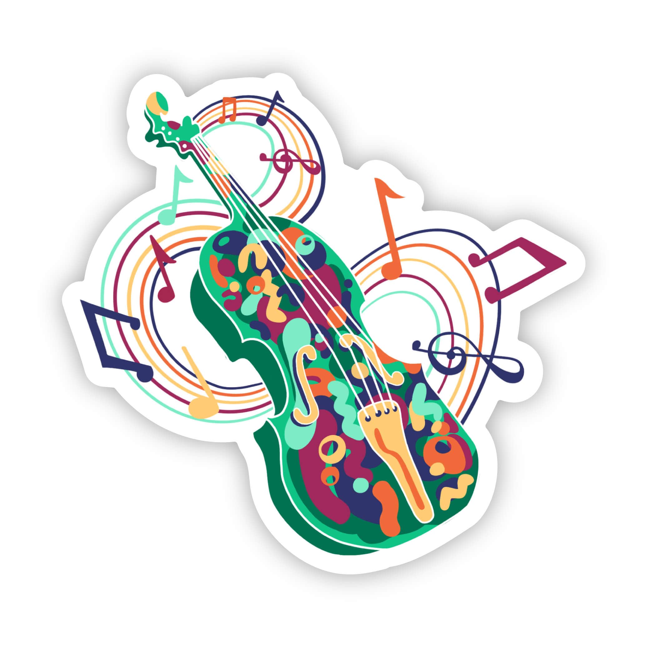  Colorful Violin Sticker、mySite、elrpsem3k