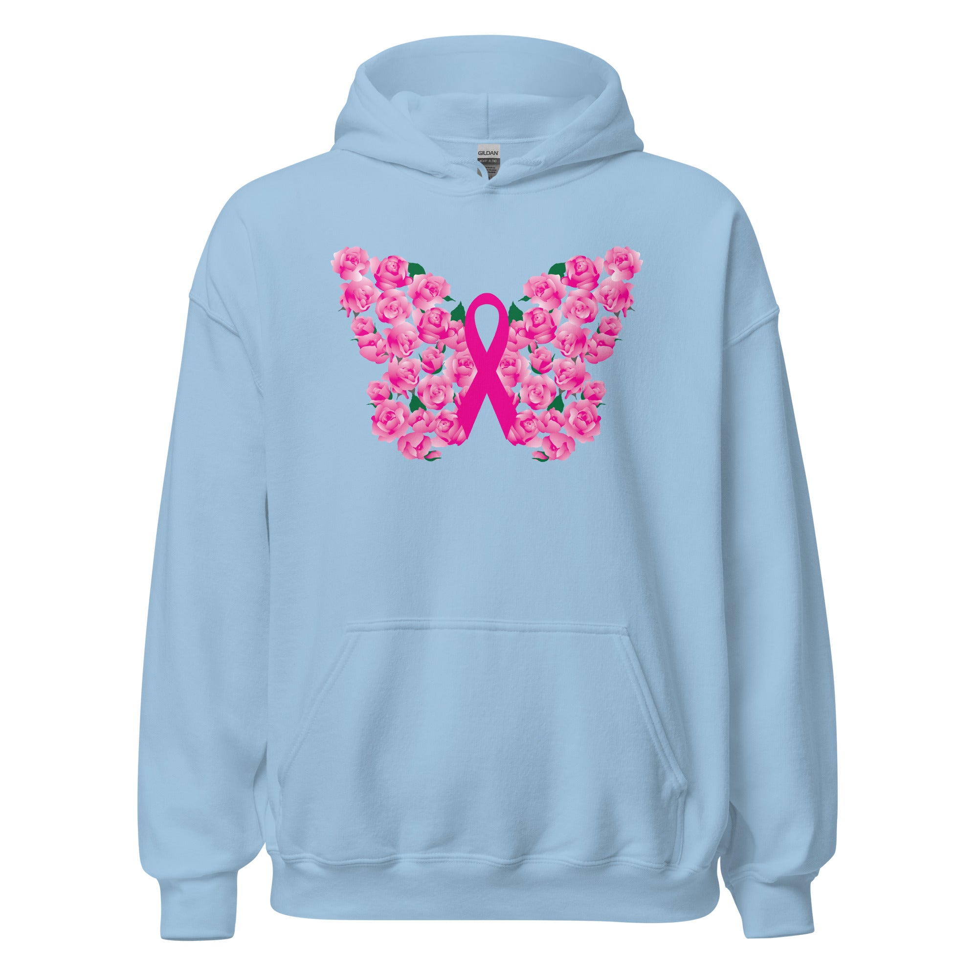 Pink Ribbon Floral Butterfly Hoodie、mySite、camillekostekn