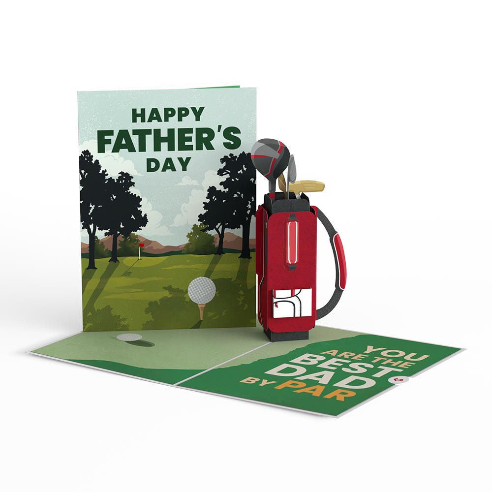 Best Dad by Par Father's Day Pop-Up Card & Bouquet Bundle、mySite、solidvoid