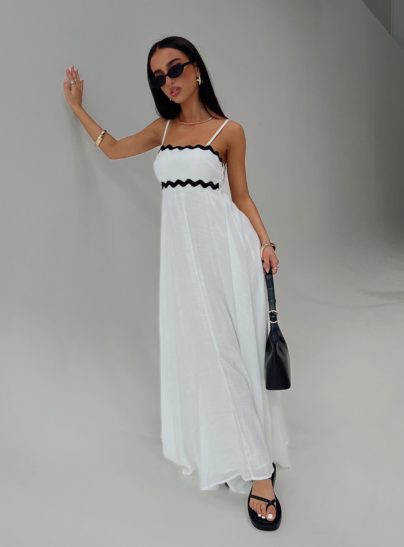 Croxetti Maxi Dress White、mySite、solidvoid