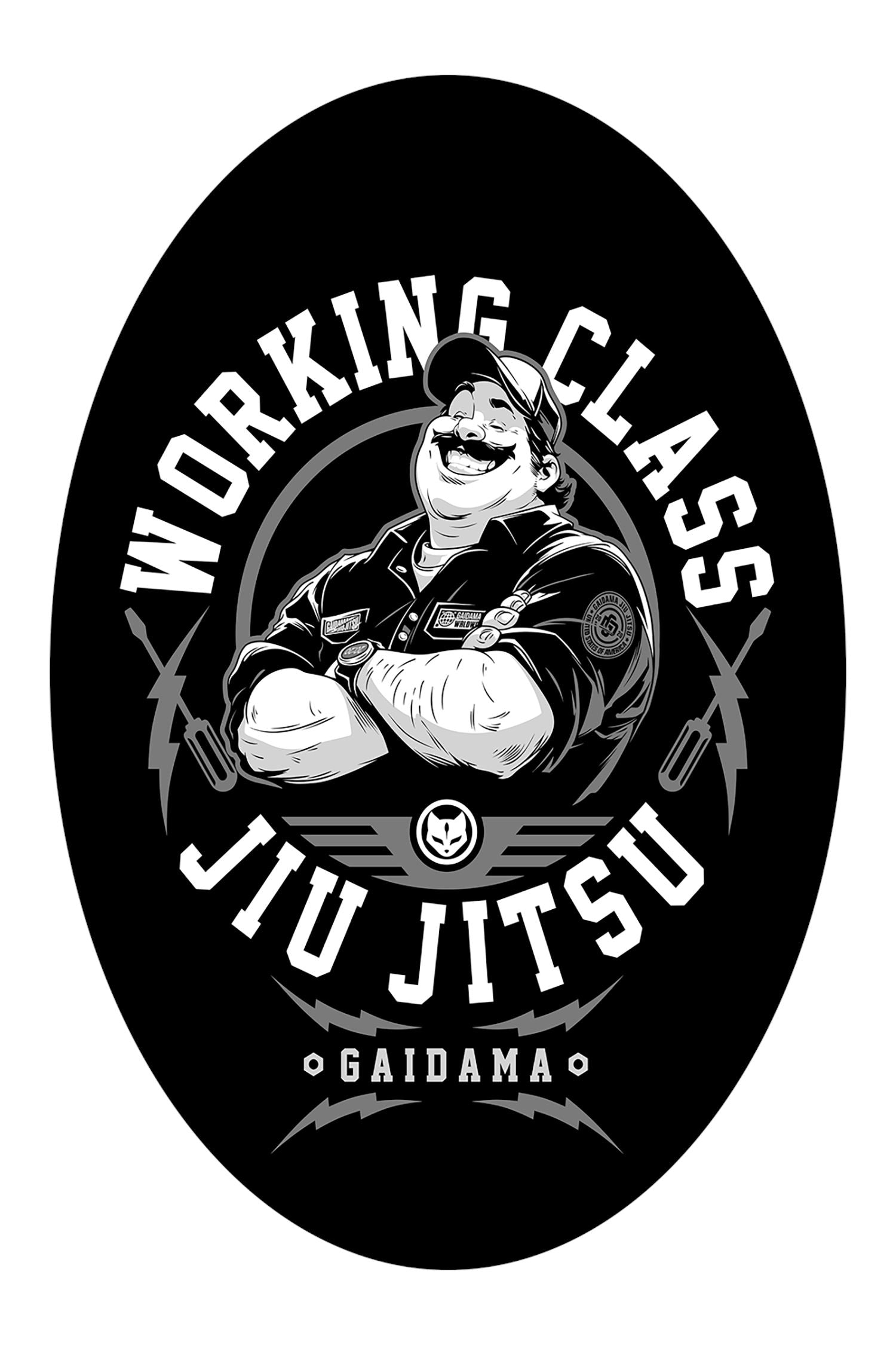 Sticker - Working Class Jiu Jitsu (Male)、mySite、gigharbornorthrealestate