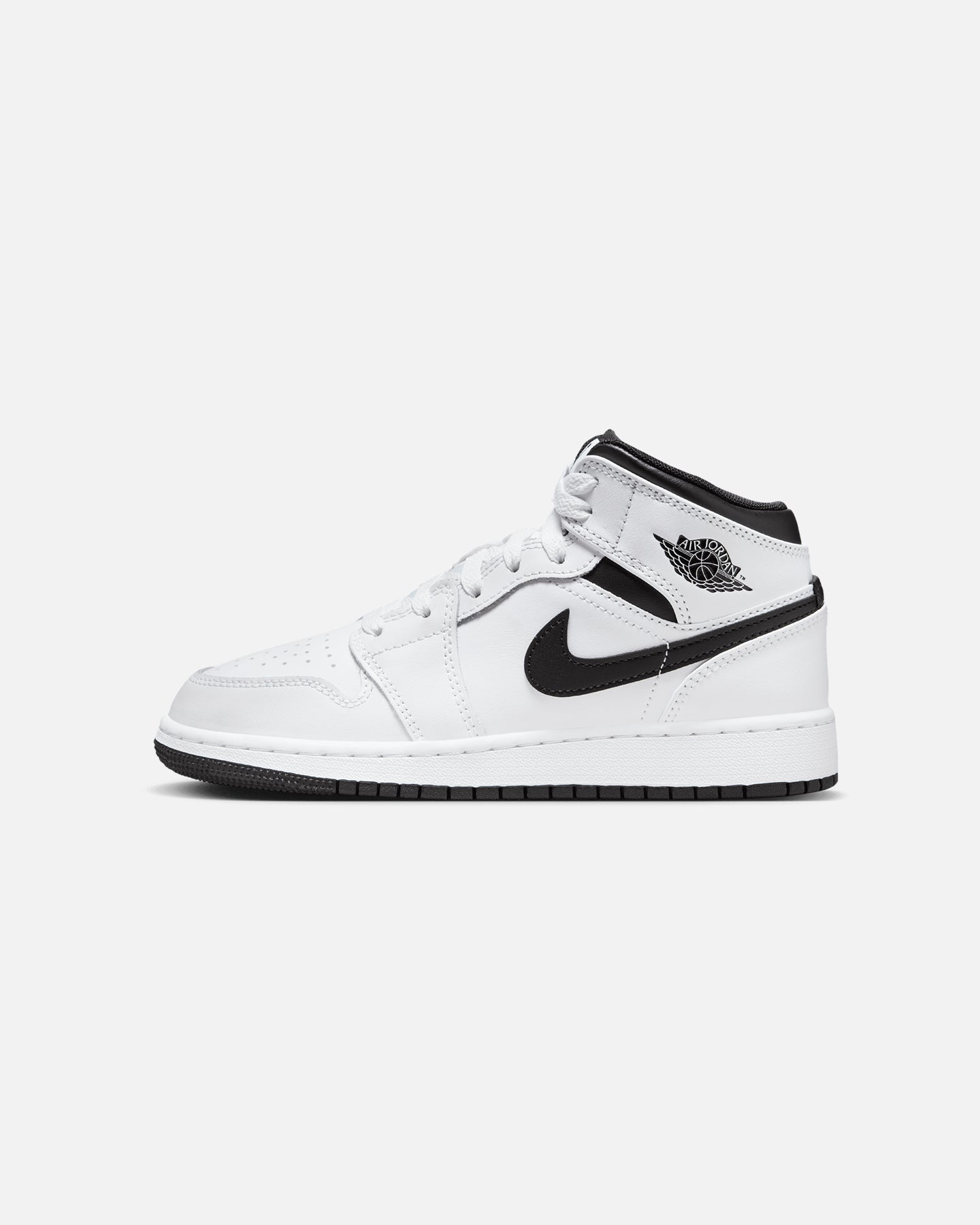Jordan Kids' Air Jordan 1 Mid (GS) White/Black、mySite、zt4zffjzw