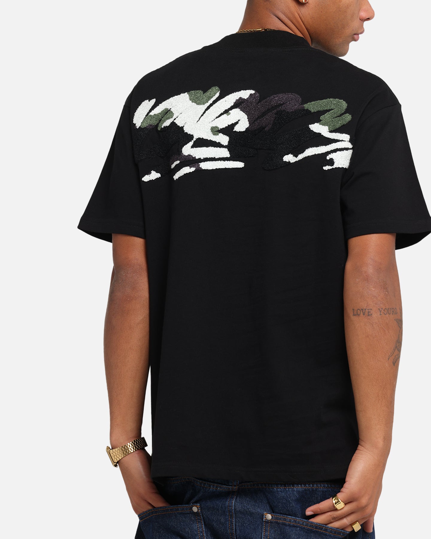 Carre Tag Mockneck T-Shirt Black、mySite、zt4zffjzw