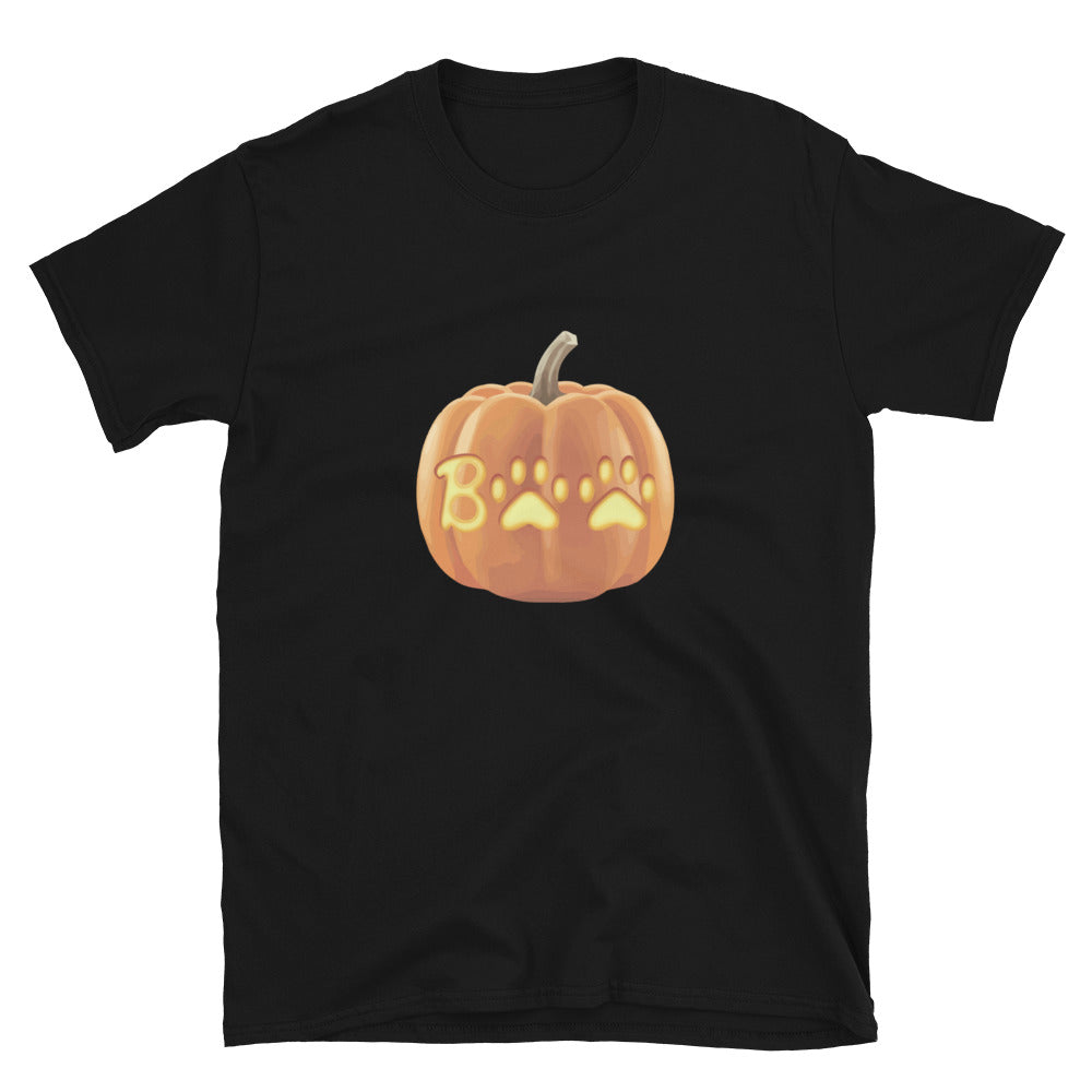 Paw Print Boo Pumpkin T-Shirt、mySite、camillekostekn