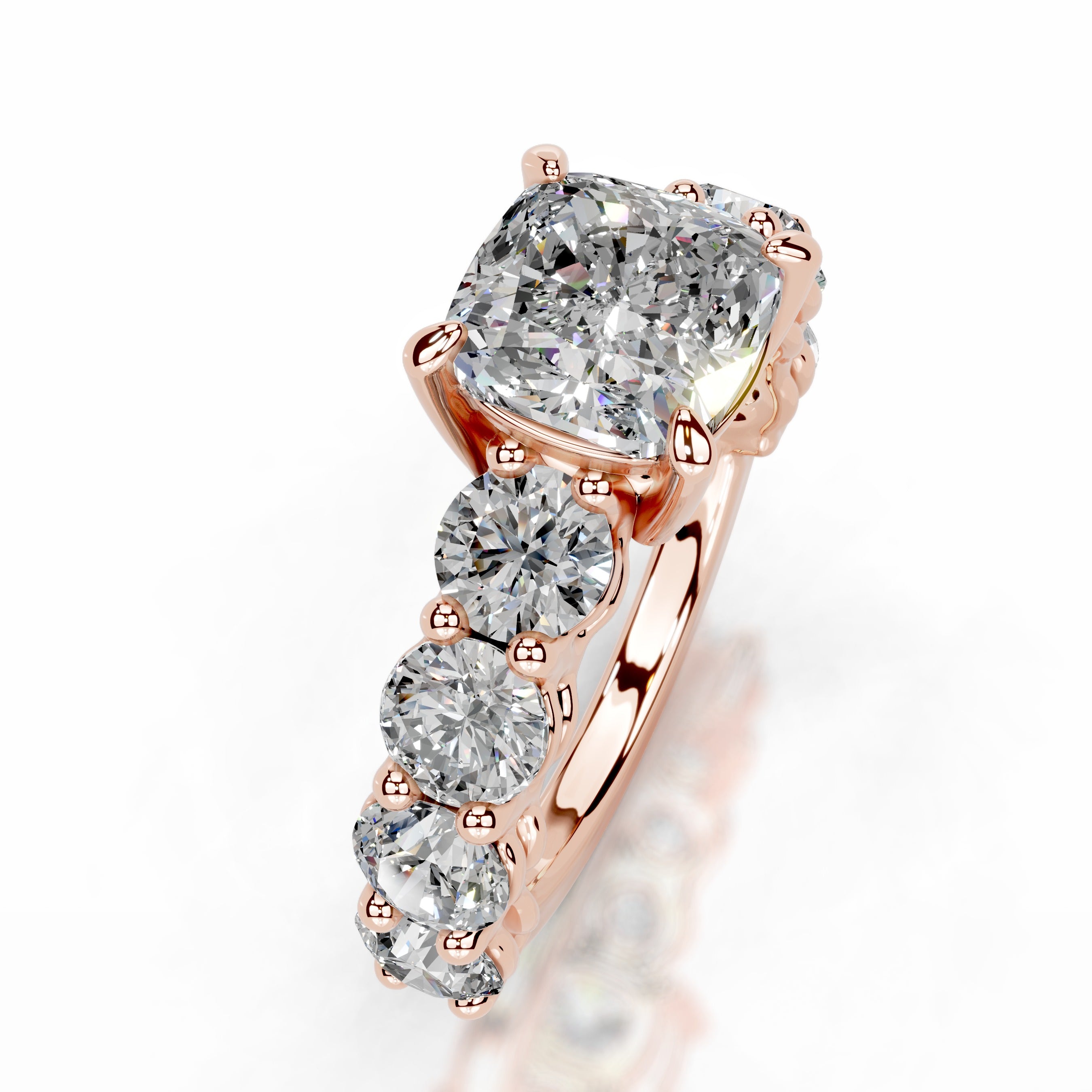 Odin Moissanite & Diamond Ring - 14K Rose Gold、mySite、hinf8tx79
