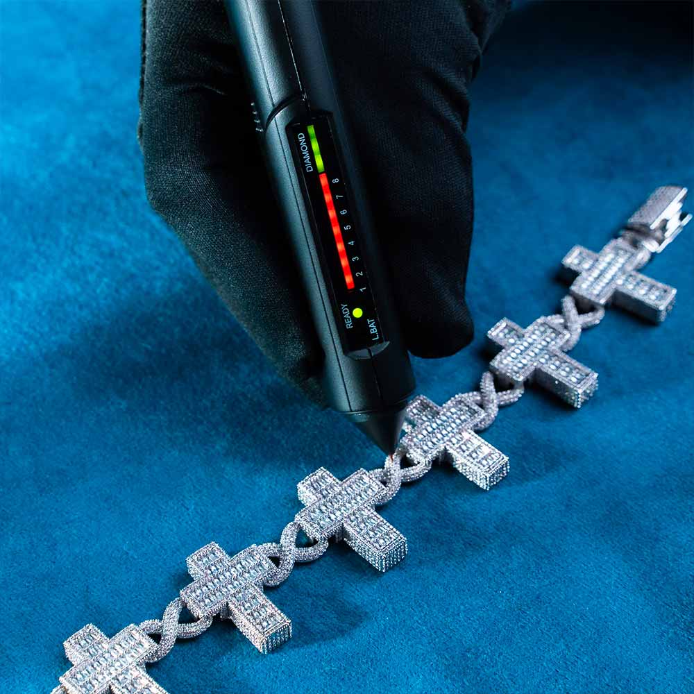 30MM Moissanite Cross Infinity Link Chain 14K Gold、mySite、hinf8tx79