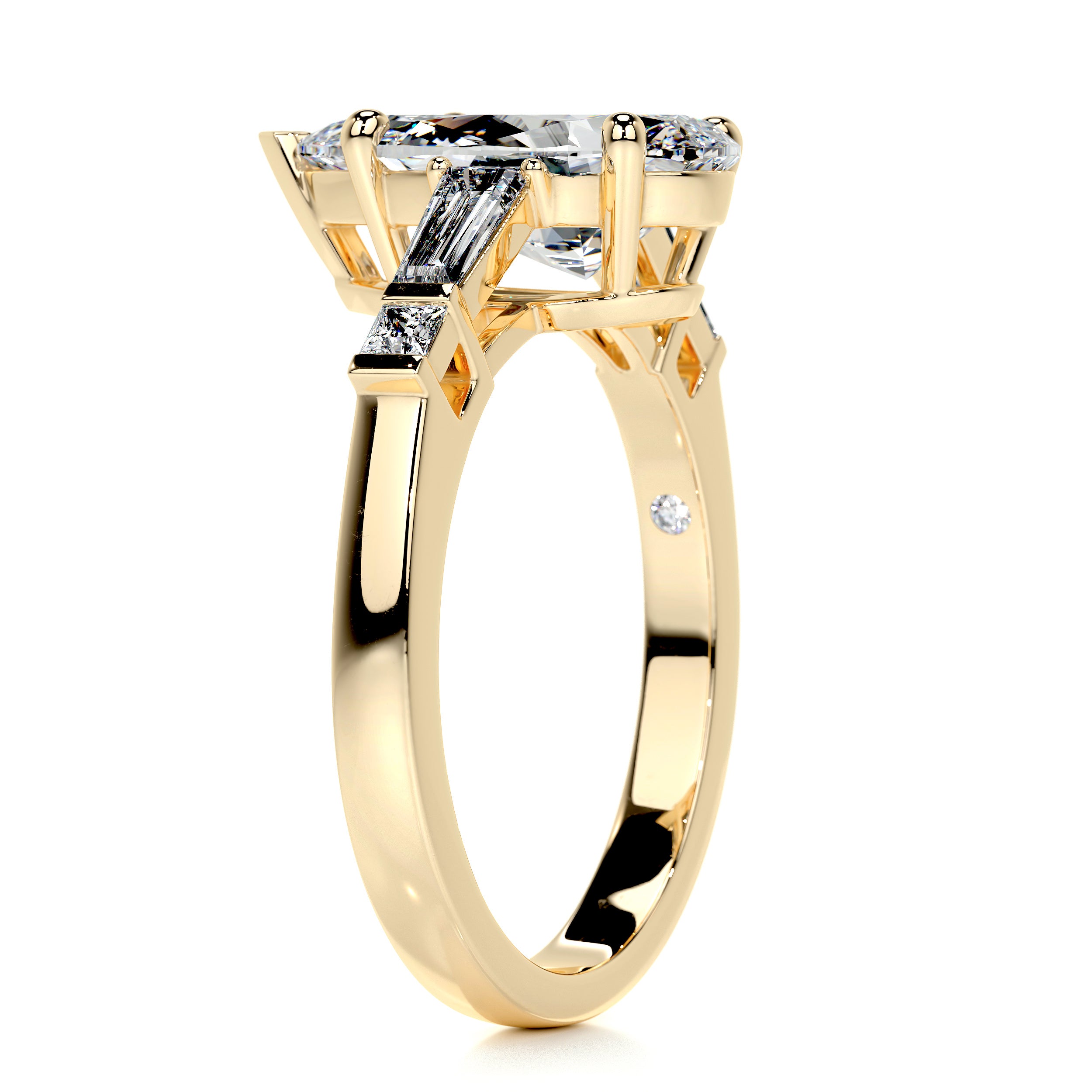 Keyshawna Diamond Engagement Ring -18K Yellow Gold、mySite、hinf8tx79