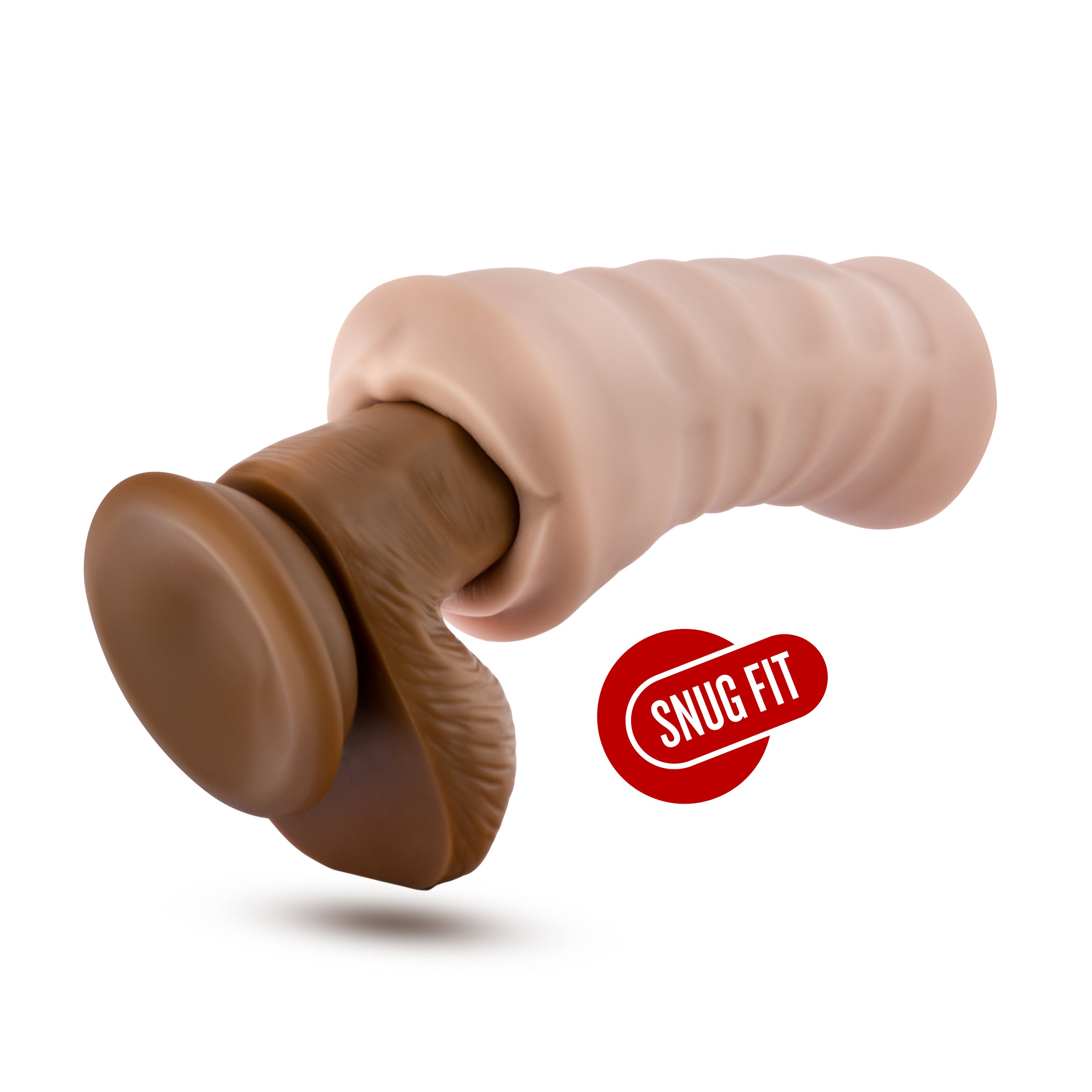 Enlust By Blush® | Nicole Vibrating AI Male Masturbator Tight & Nubbed Canal With Vibrating Bullet - Made With X5® Plus Ultra Soft Realistic Oral Feel - Beige、mySite、bottomscart