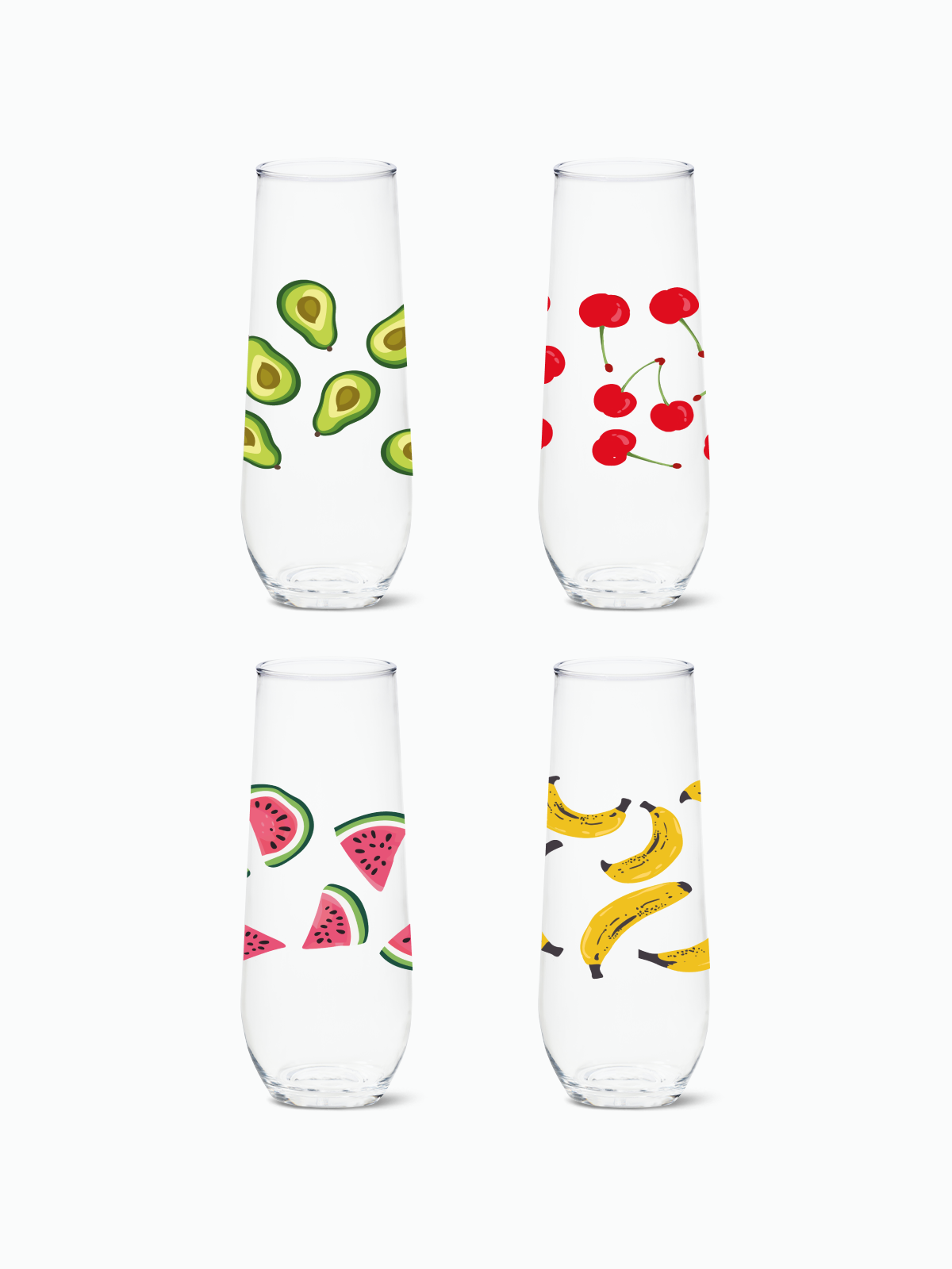 Fruity Fiesta - RESERVE 9oz Stemless Champagne Tritan Copolyester Glass、mySite、camillekostekn