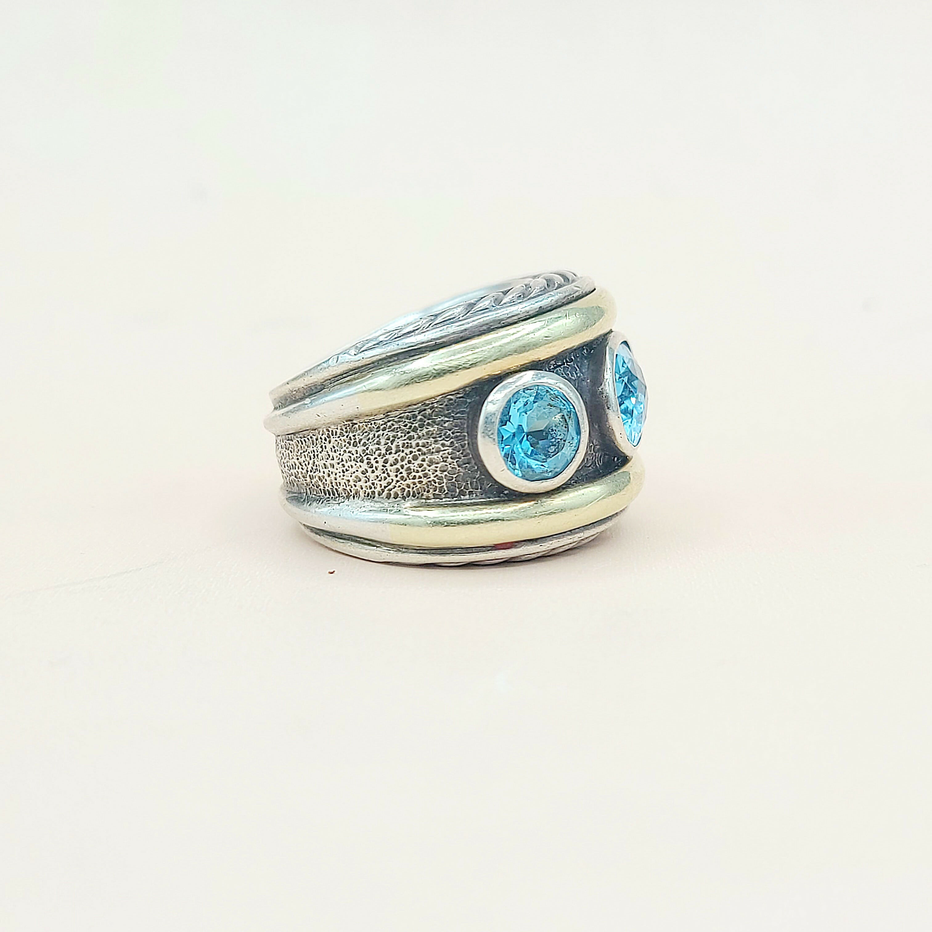 David Yurman Renaissance Ring Blue Topaz & Gold、mySite、hinf8tx79