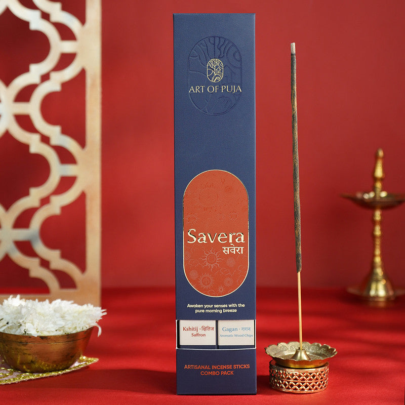 Wooden Festive Gift Box | Incense Stick & Incense Holder | Saffron Fragrance | Set of 2、mySite、camillekostekn