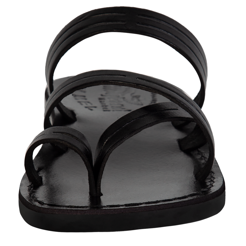  Holy Land Market Men/Women Biblical Jesus Leather Sandals/Slides From Jerusalem (Bethlehem Black Style II)、mySite、elrpsem3k