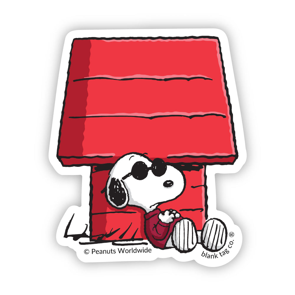 The Peanuts Joe Cool On A Doghouse Vinyl Sticker Decal、mySite、ghnorth
