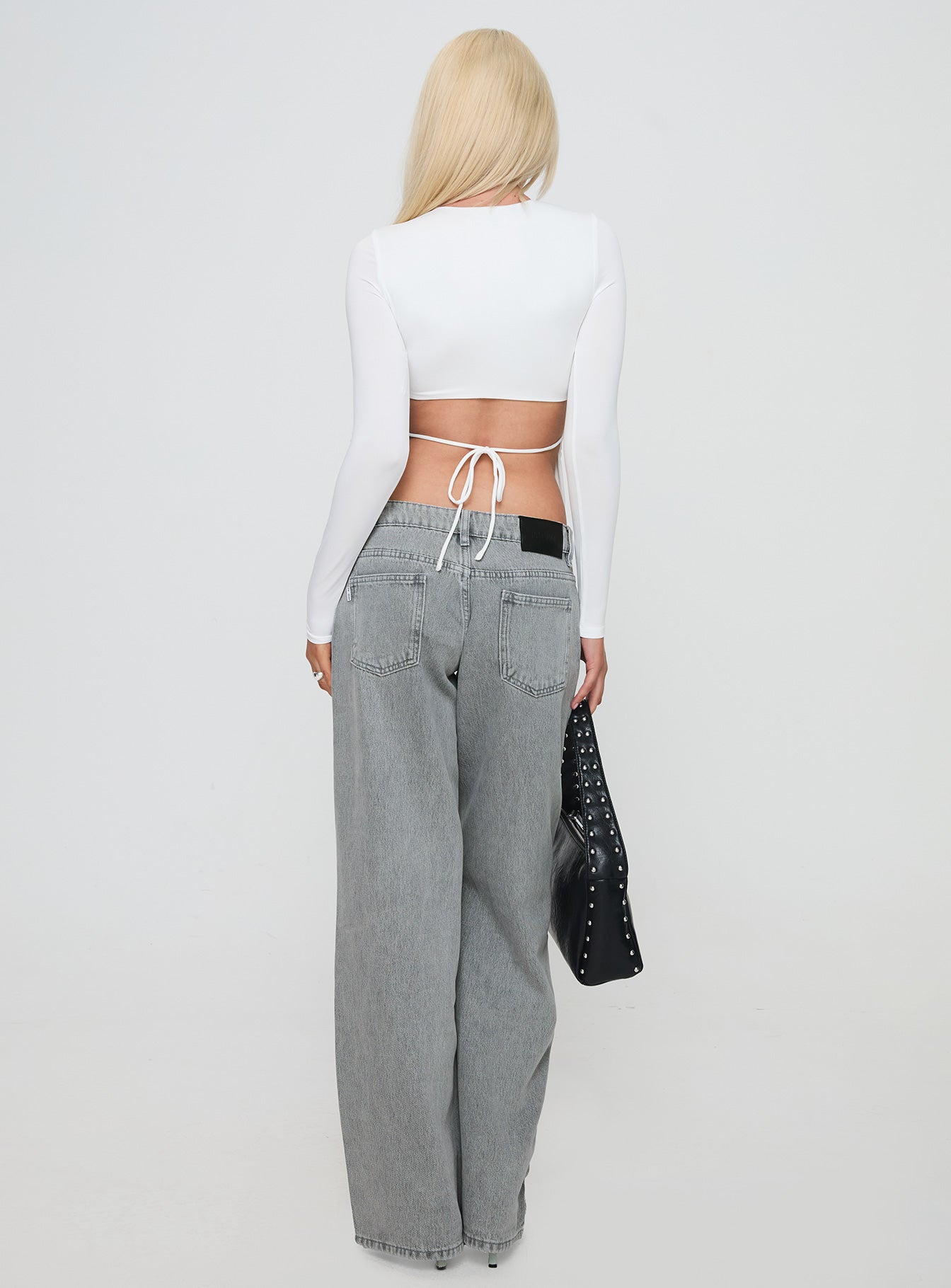 Ellanor Low Rise Slouch Denim Jean Washed Grey、mySite、solidvoid