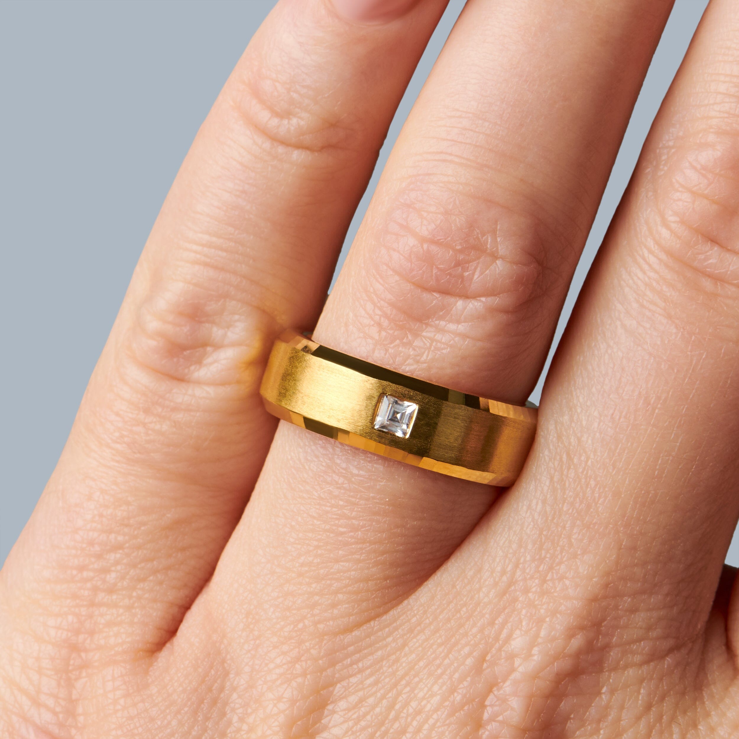 White Zircon Unisex Ring - Crafted、mySite、hinf8tx79