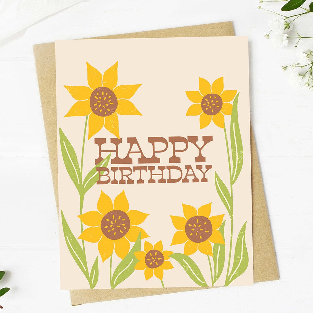 Happy Birthday Sunflowers Greeting Card、mySite、elrpsem3k