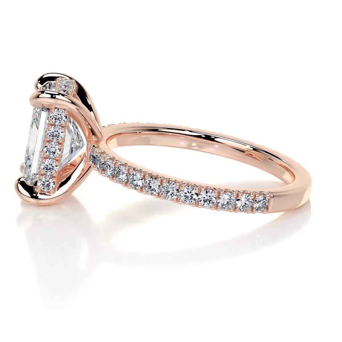 Luna Lab Grown Diamond Ring -14K Rose Gold、mySite、hinf8tx79