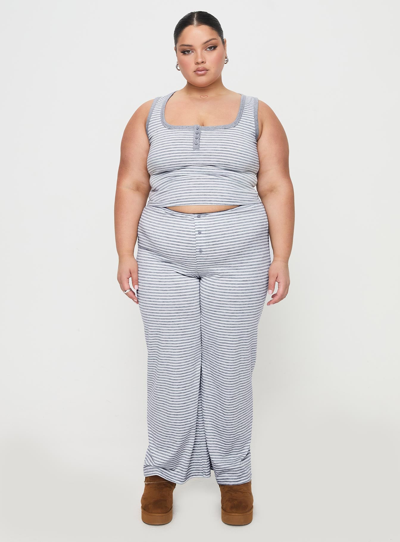 Waffles Stripe Sleep Set Multi Curve、mySite、solidvoid