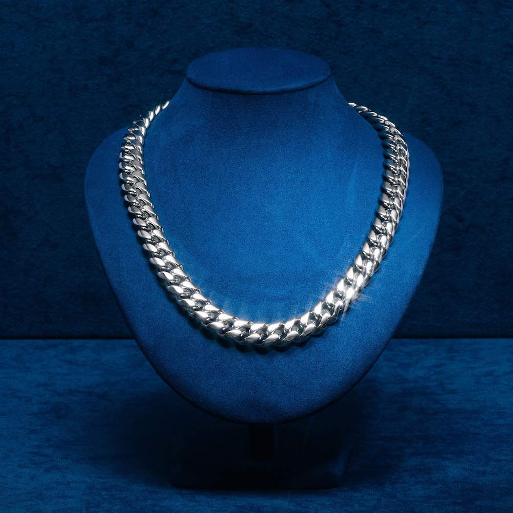 14MM Cuban Link Chain 14K White Gold、mySite、hinf8tx79