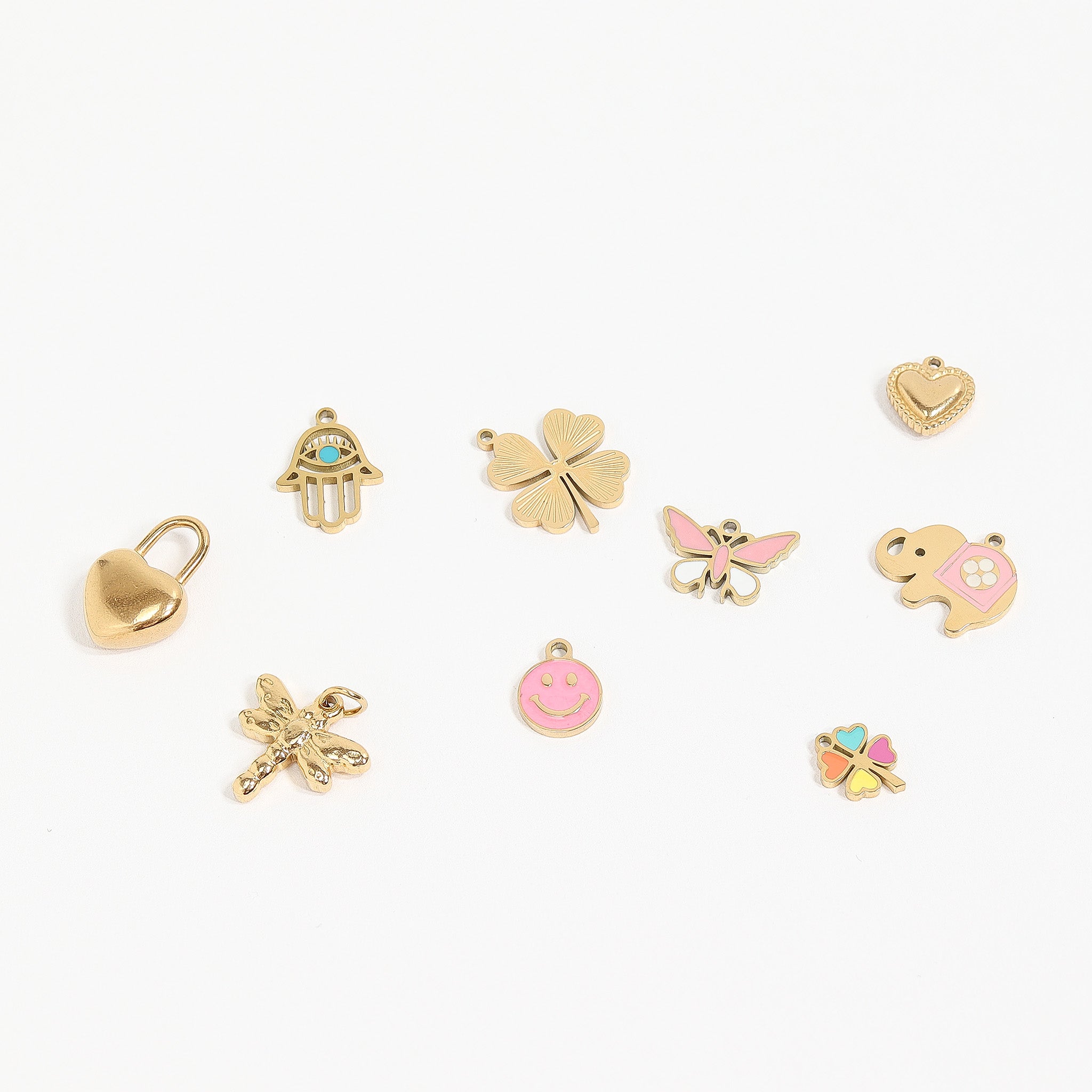 18K Gold PVD Stainless Steel Goodluck Charm Set / BND0055、mySite、dreamappss