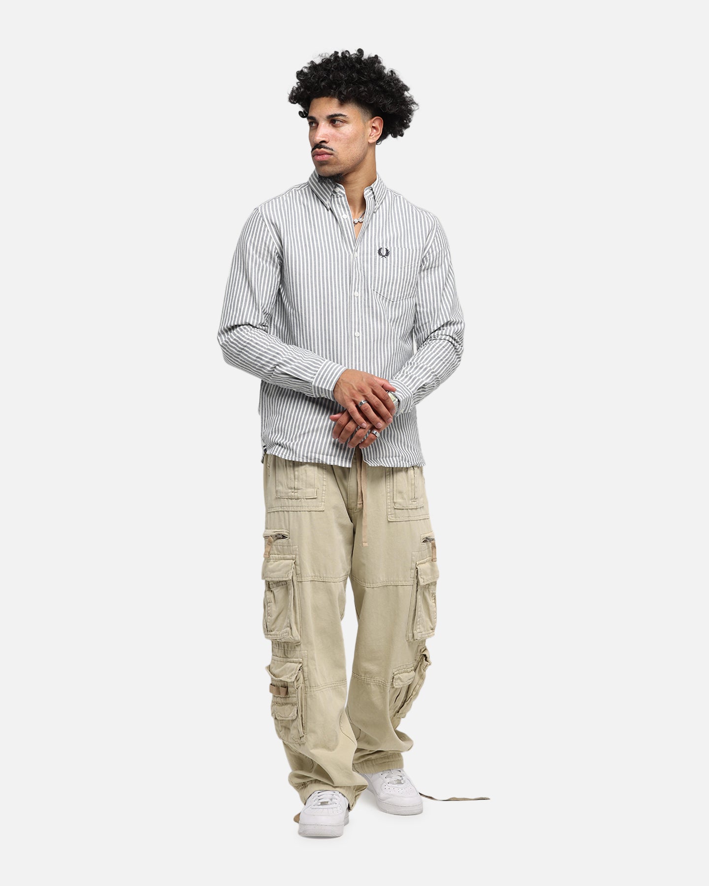 Fred Perry Stripe Oxford Shirt Blue、mySite、zt4zffjzw