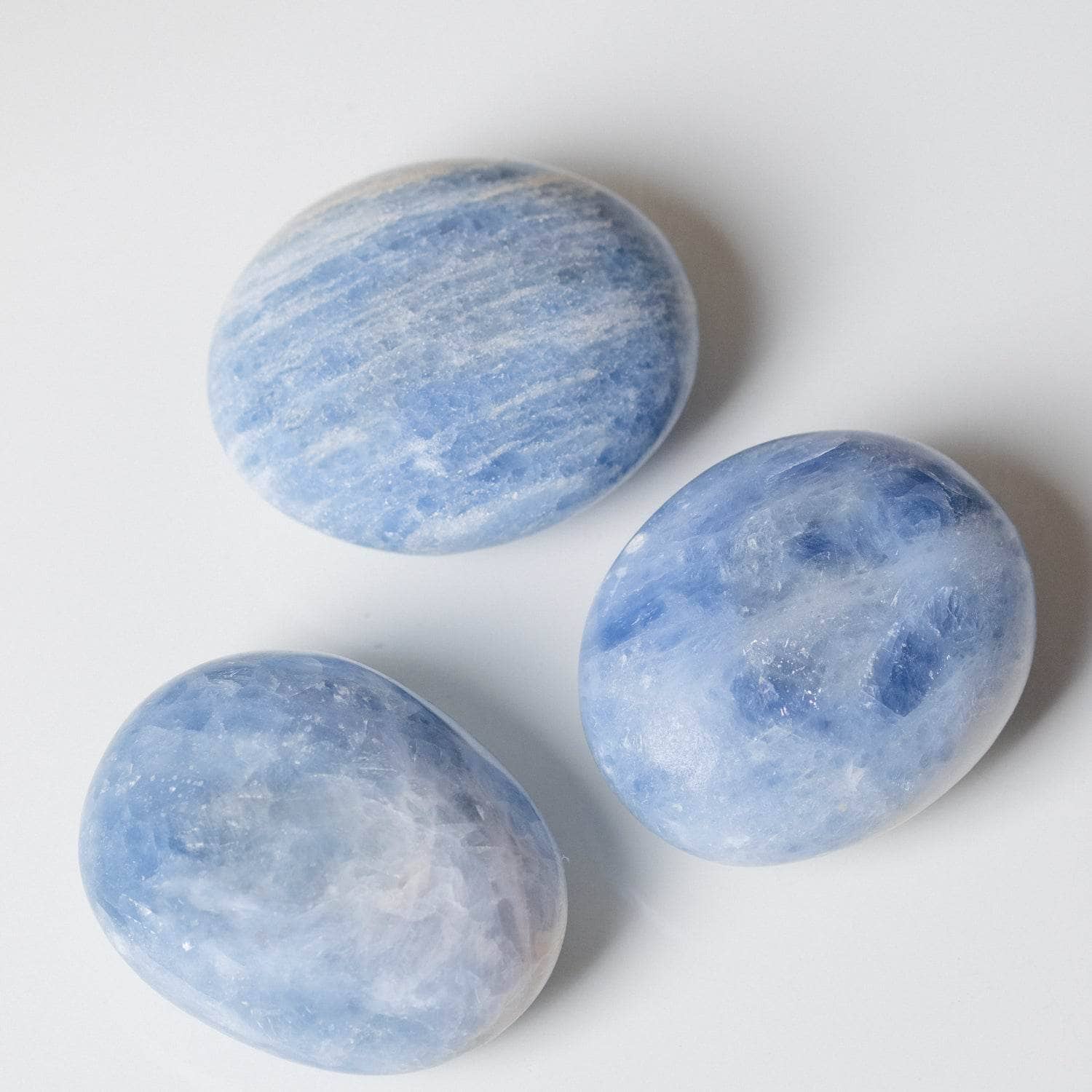Blue Calcite Palm Stones - AAA Premium Quality、mySite、hinf8tx79
